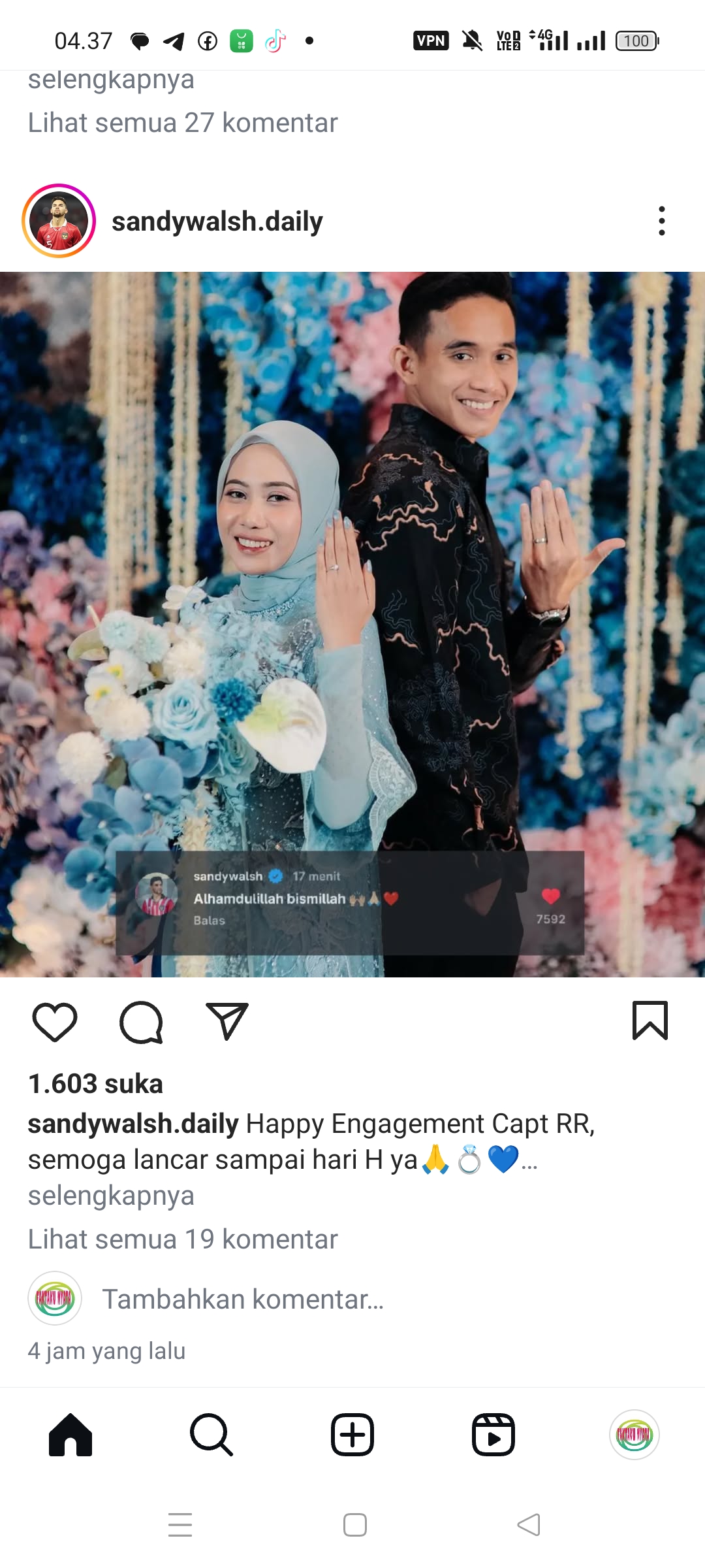 Rizky Ridho dan Sendy Aulia