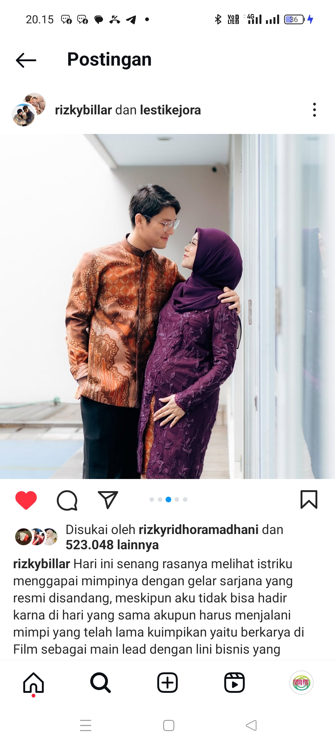 Lesti Kejora dan Rizky Billar