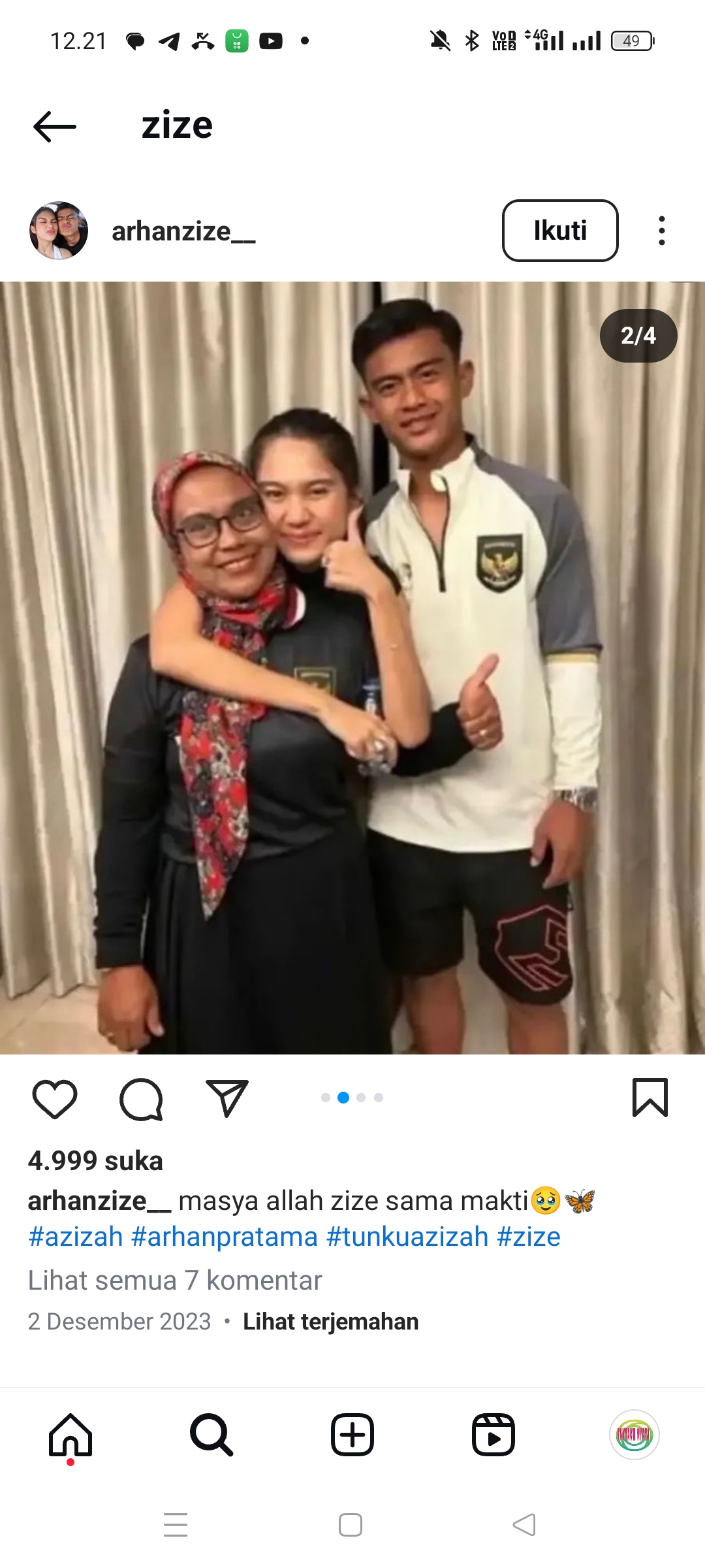 Arhan dan Azizah Salsha