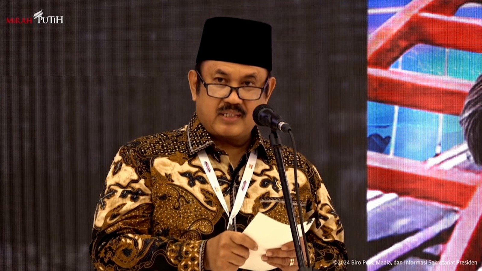 UNTUK PETANI: Menteri Perencanaan Pembangunan Nasional Rahmat Pambudi saat Musrenbang Nasional di Jakarta, 30 Desember 2024