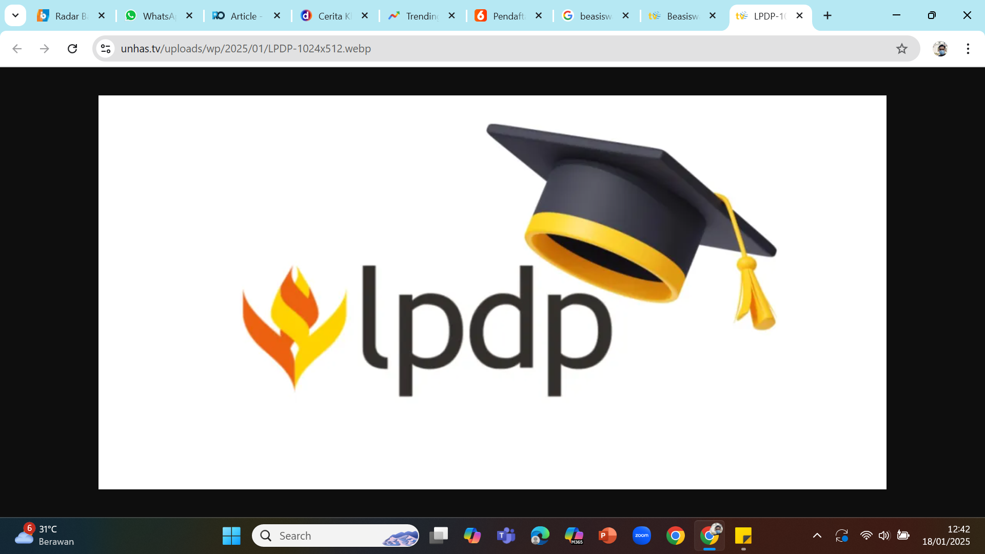 KEMBALI DIBUKA - LPDP Kementerian Keuangan telah membuka pendaftaran seleksi beasiswa LPDP 2025. Pendaftaran ditutup pada 17 Februari 2025.