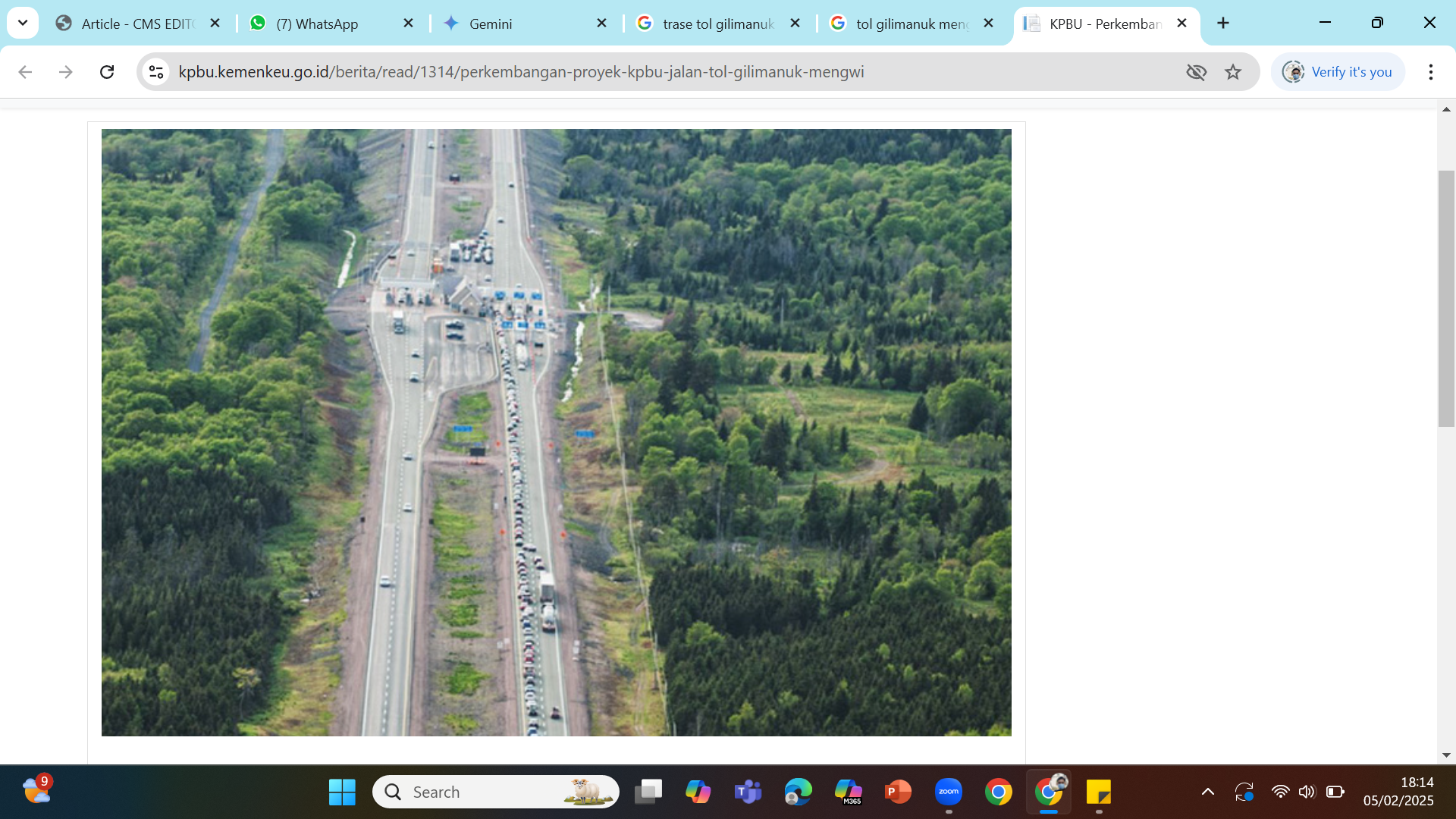 DIMINATI INVESTOR - Setelah mangkrak sejak 2022, proyek jalan tol Gilimanuk-Mengwi kembali ditenderkan.