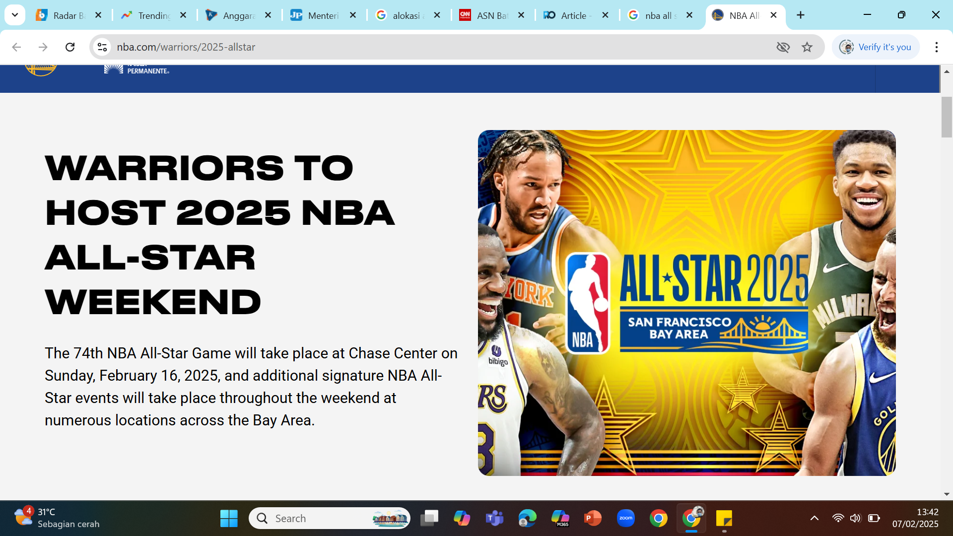 NBA ALL STAR 2025 : LeBron, Durrant, Curry, dan Antony Davis akan bermain di Tim Shaq dalam NBA All Star 2023 di kandang Golden State Warrior pada 16 Februari 2025.