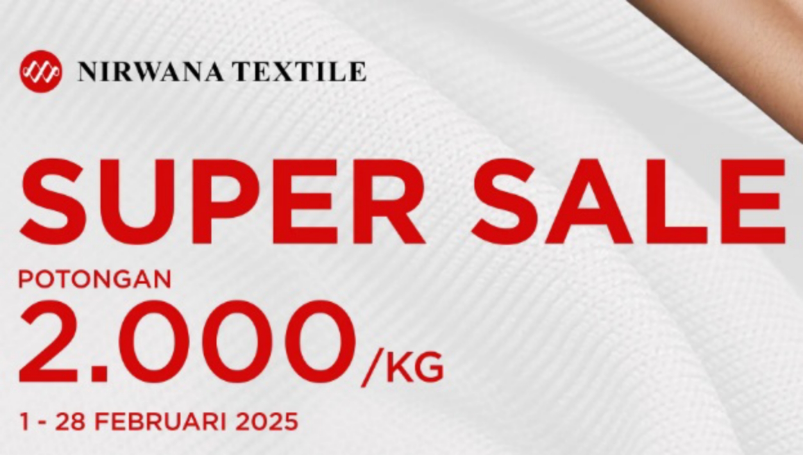 DISKON SPESIAL: Nirwana Textile Peka Terhadap Kemajuan Zaman yang Serba Digital, Belanja Kain pun Bisa dari Rumah, Bahkan Menawarkan Diskon Spesial.