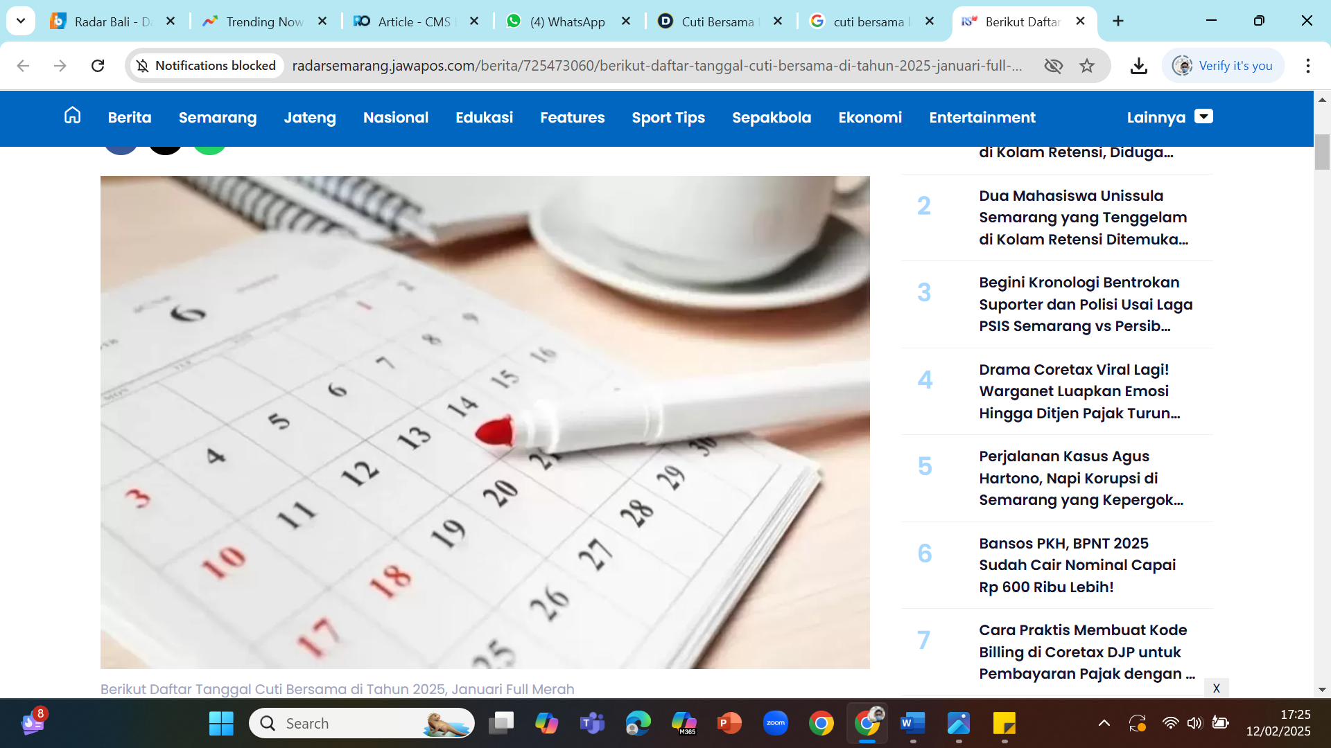 ILUSTRASI - Jadwal lengkap libur nasional lebaran, cuti bersama, libur anak sekolah, dan libur tanggal merah 2026.