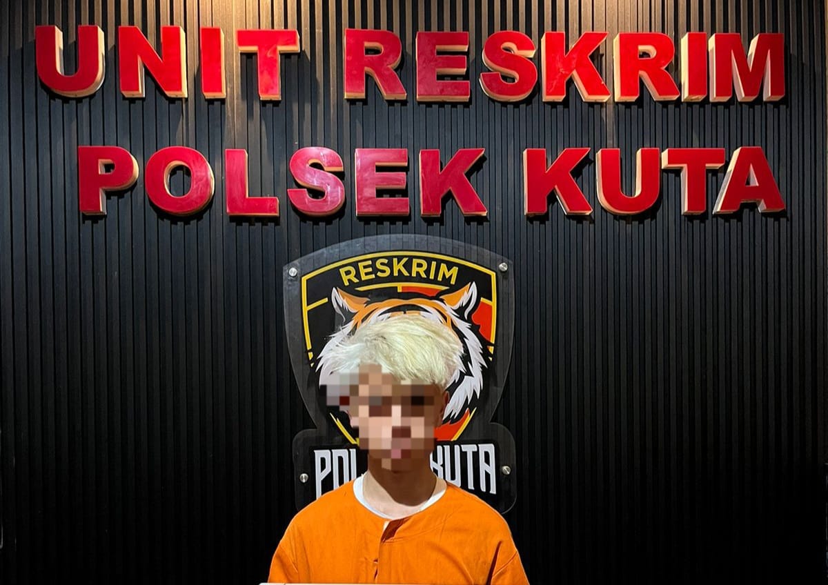 TEGA: Polsek Kuta beberkan Kenneth J alias KJ, 26, Sabtu (15/2/2025).