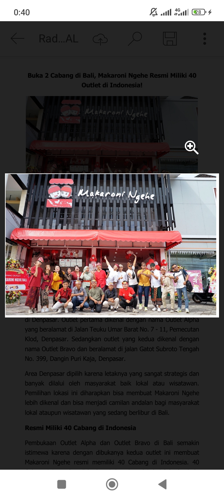Foto Bersama di Grand Opening Makaroni Ngehe Bali (Foto: dok istimewa Makaroni Ngehe)