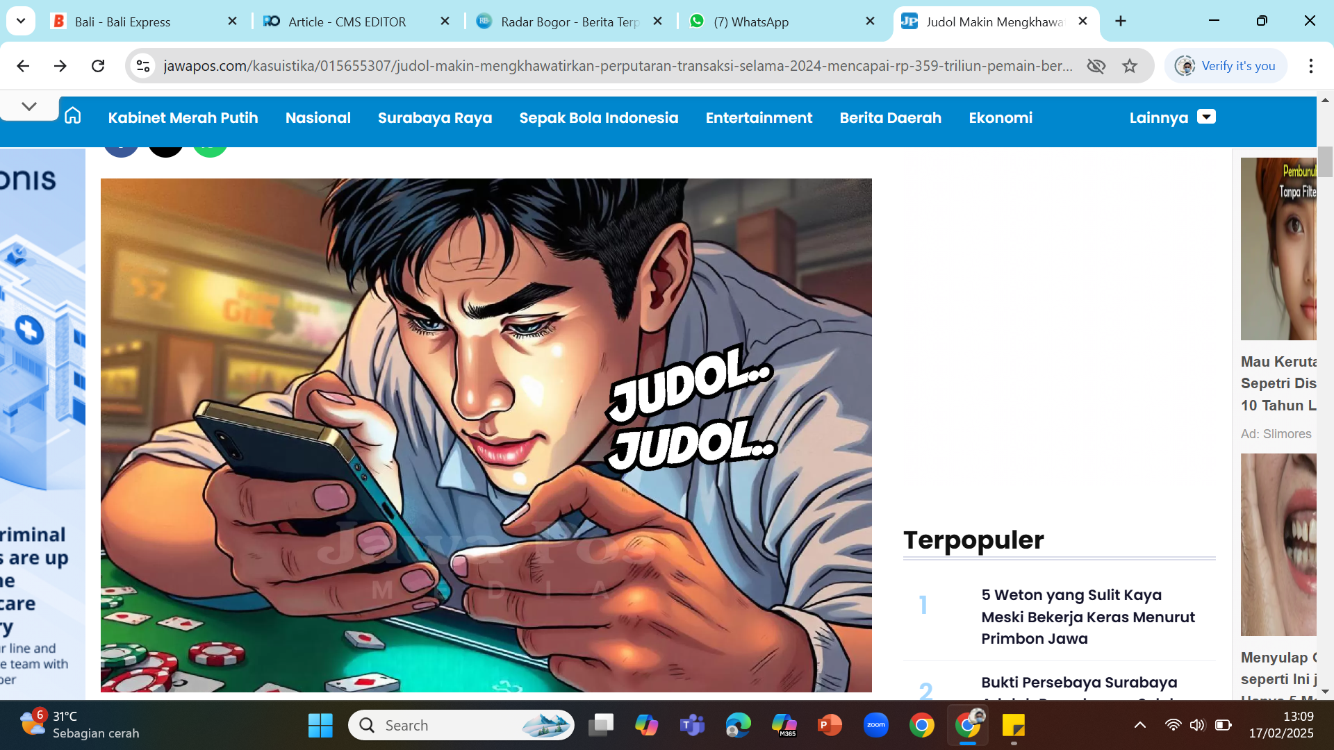 Ilustrasi - Judi Online
