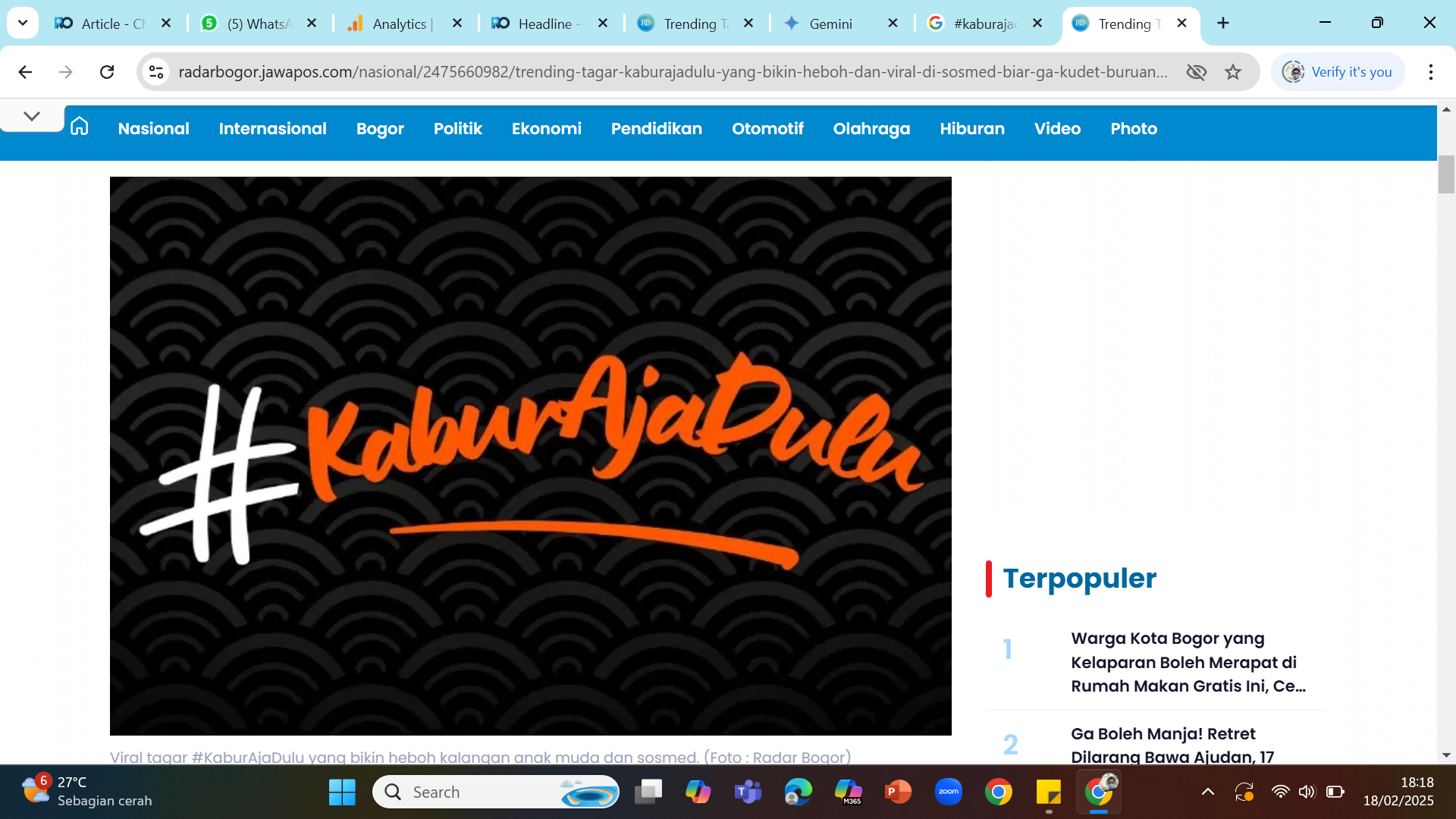 Fenomena #KaburAjaDulu yang viral di media sosial.