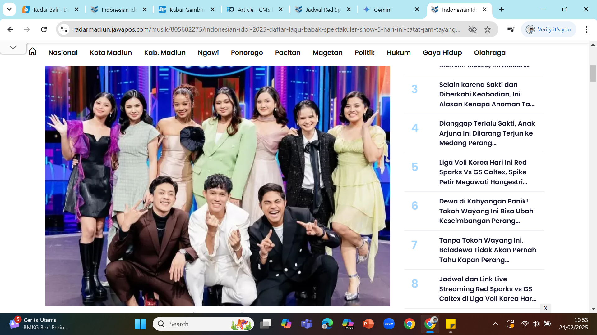 Kontestan Indonesian Idol 2025