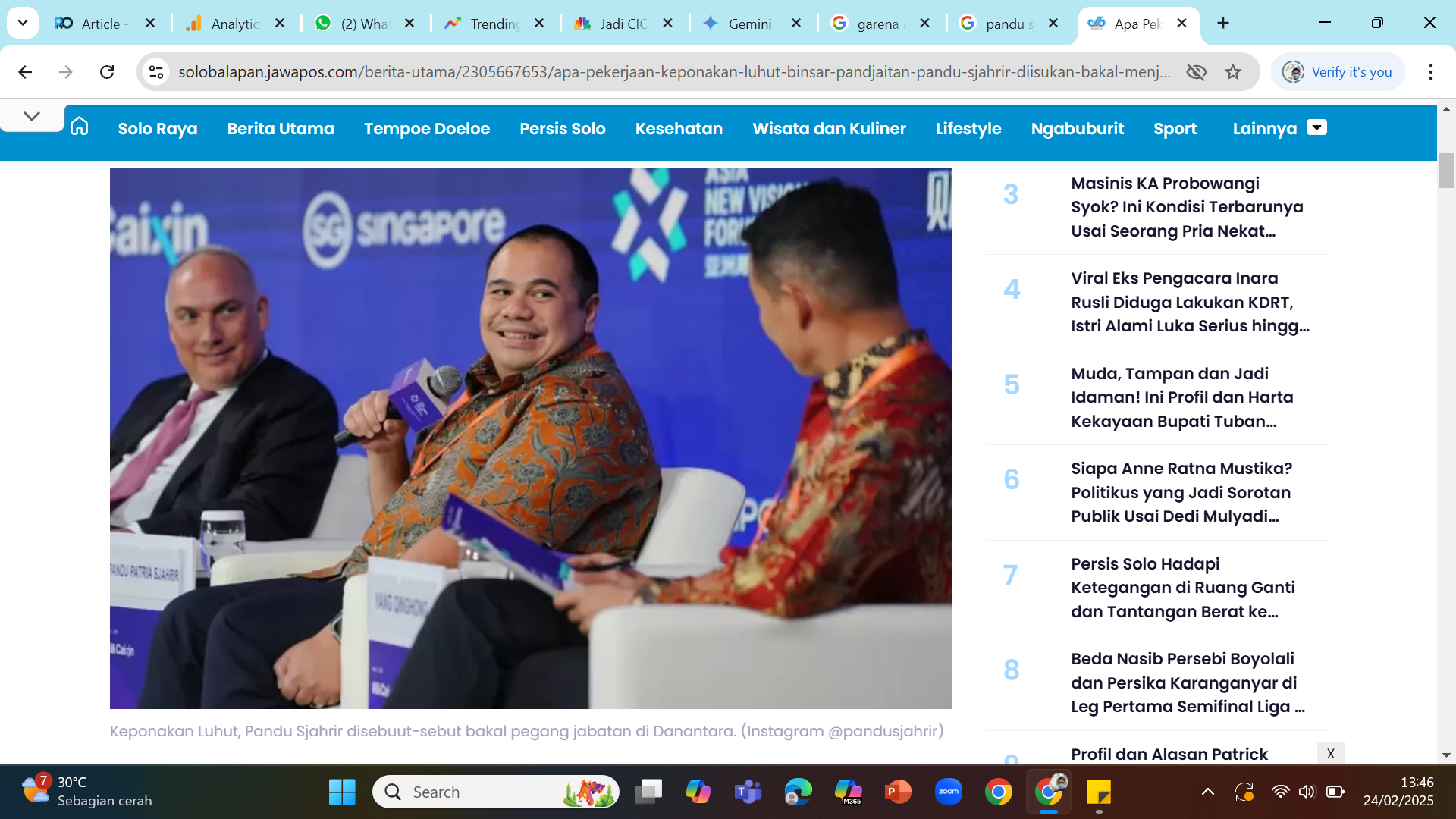 Pandu Patria Sjahrir (tengah), Chief Information Officer BPI Danantara.