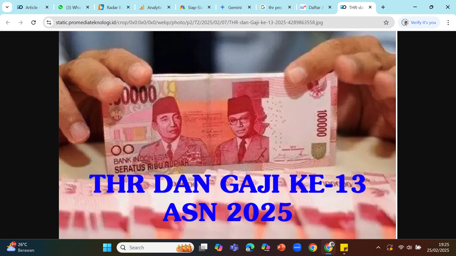 ilustrasi - Gaji ke-13 dan THR ASN 2025