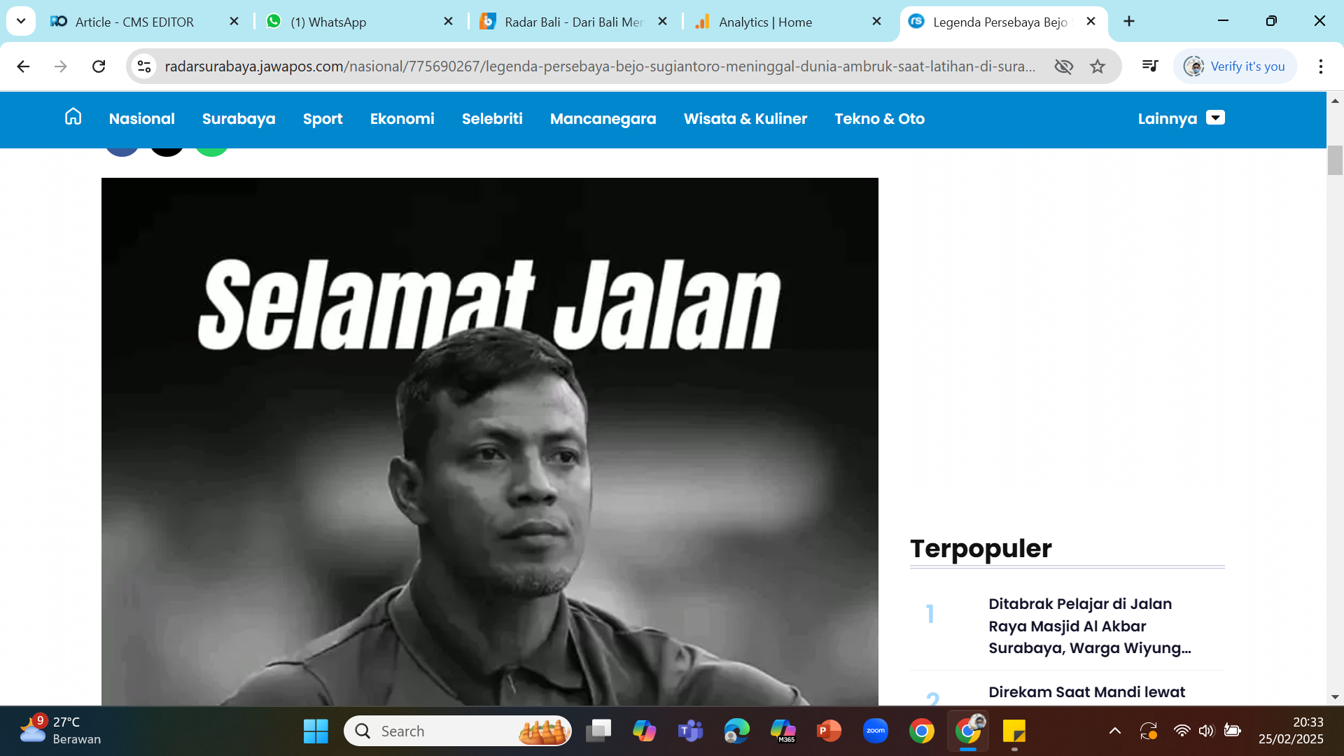 RIP Coach Bejo Sugiantoro