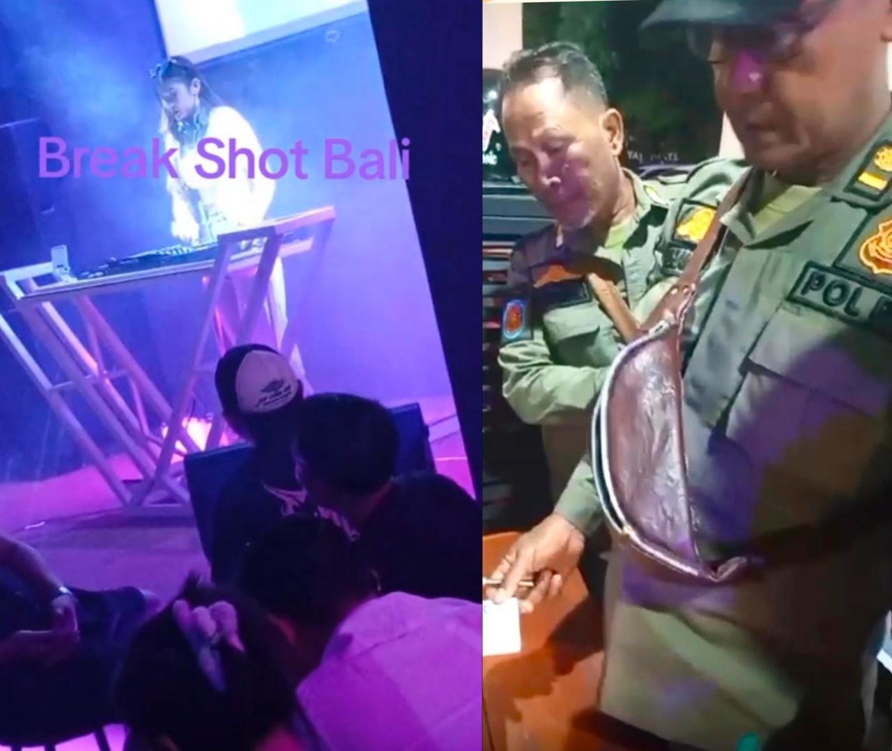 LAPORAN MASYARAKAT: Suasana penggrebekan usaha resto Break Shot Bali oleh petugas Satpol PP Kota Denpasar.