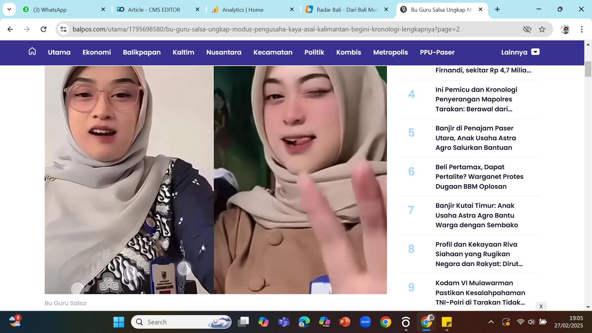 MERATAPI NASIB - Bu Guru Salsa yang videonya viral di media sosial.