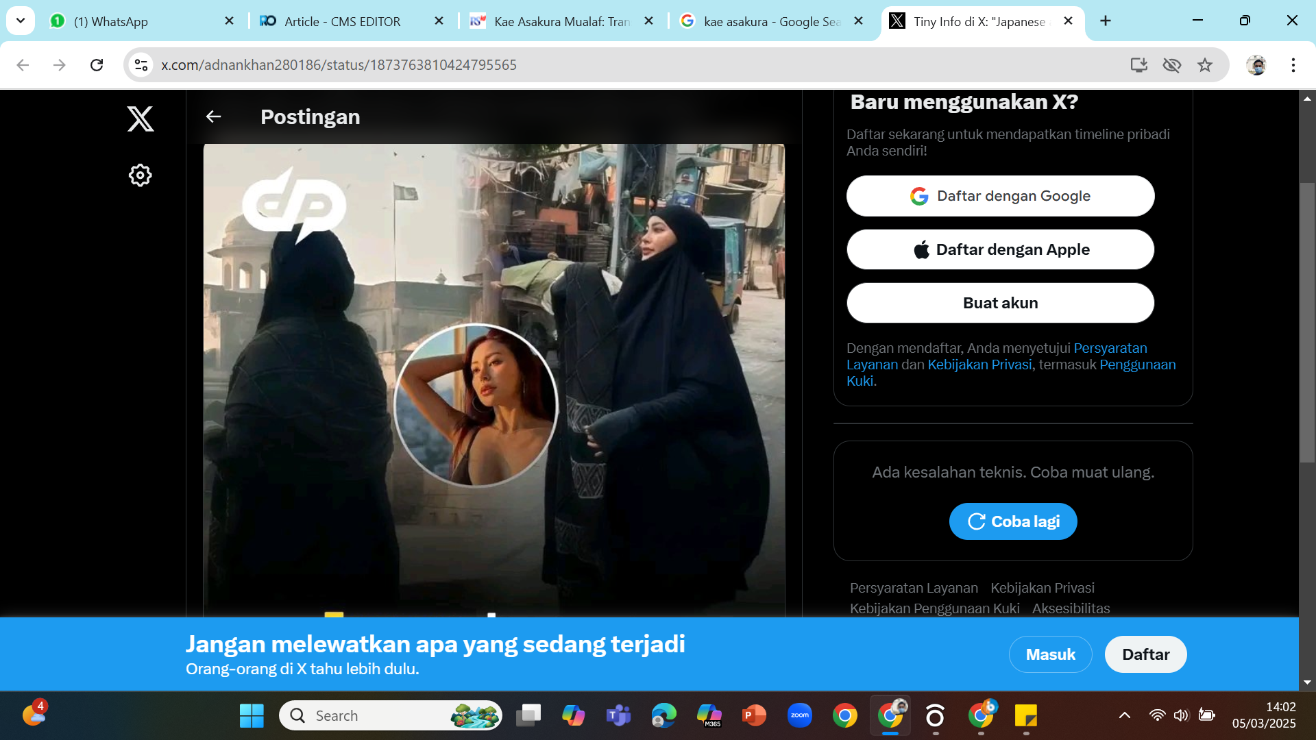 Tangkapan layar Rae Lil Black saat mengunjungi Pakistan.