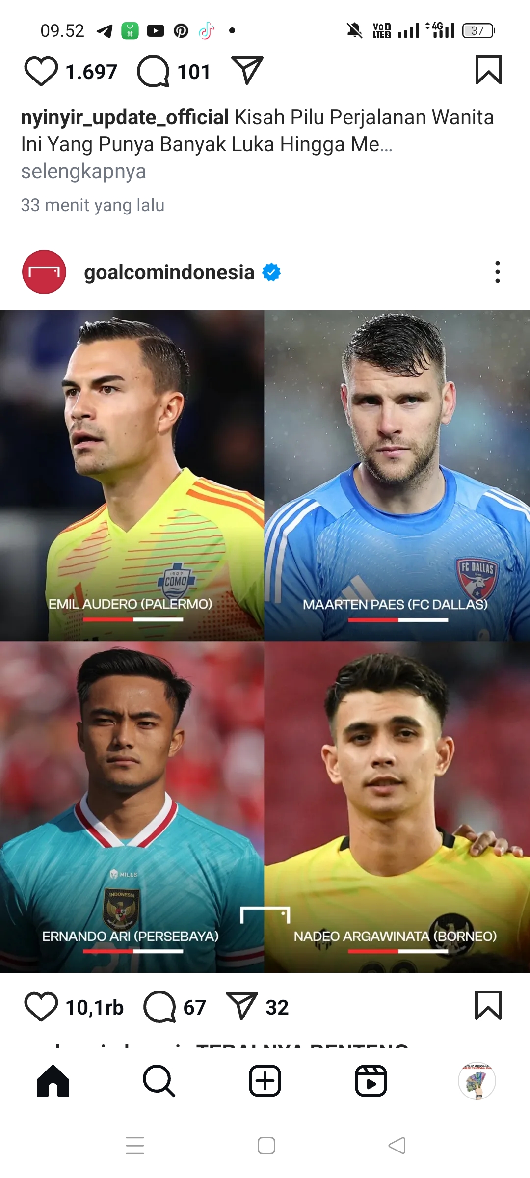 Kiper Timnas Indonesia Emil Audero dan Maarten Paes masuk daftar kiper termahal asia
