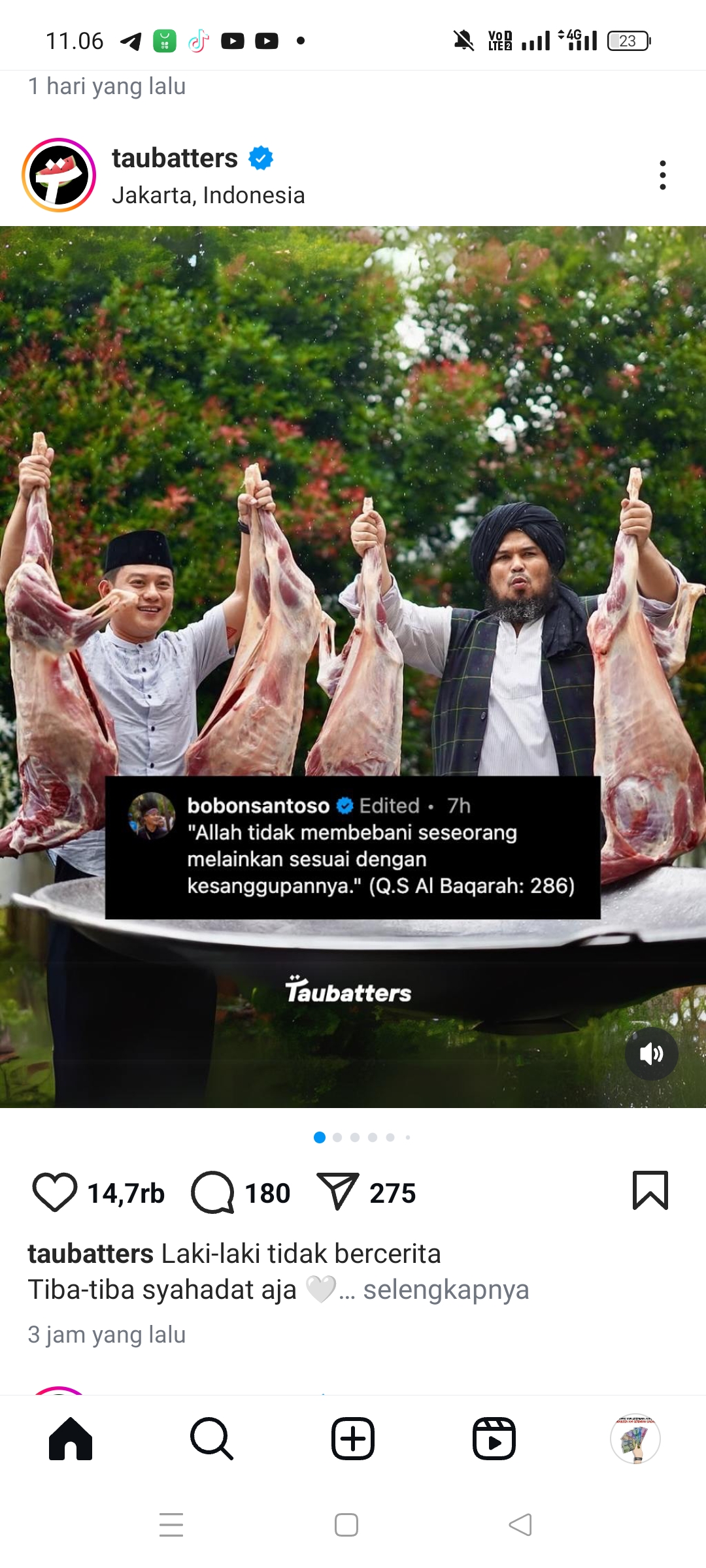 Bobon Santoso bersama ustaz Derry Sulaiman