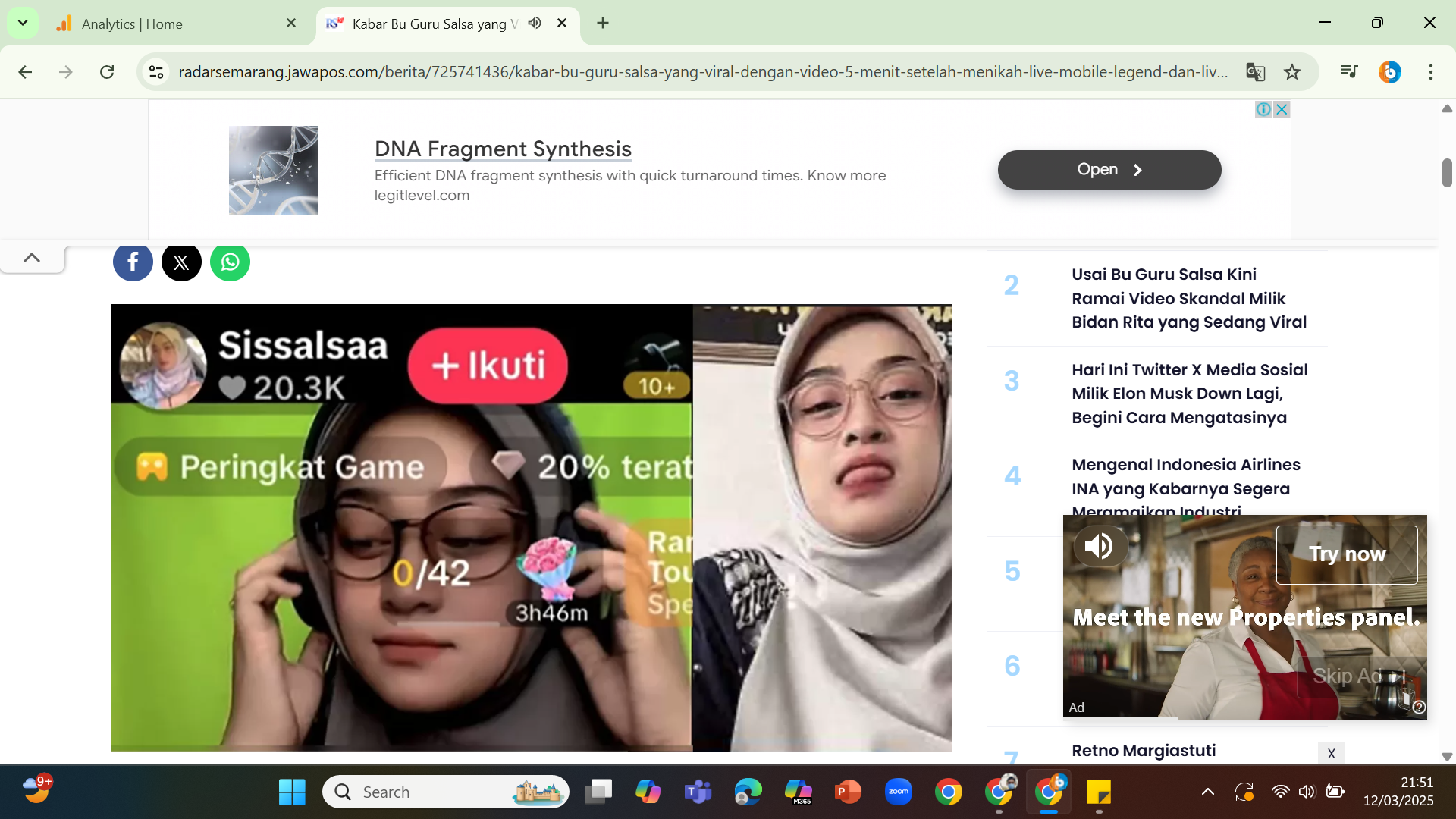 KEMBALI ONLINE - Bu Guru Salsa kembali aktif di media sosial setelah menikah.