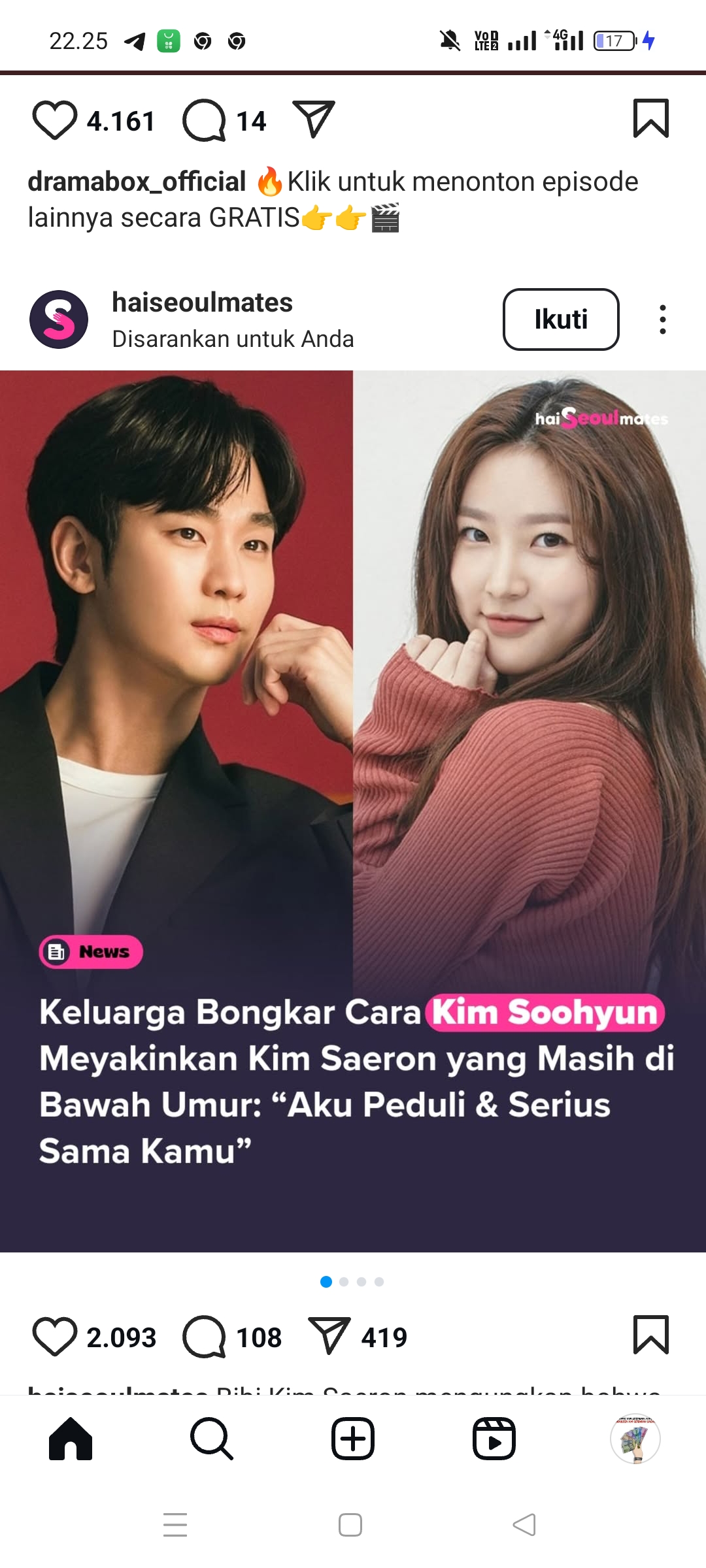 Kim Soo Hyun dan Kim Sae Ron