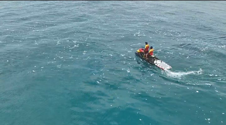 HILANG JEJAK: Tim SAR yang ters melakukan pencarian korban WNA Tiongkok gegara ini.