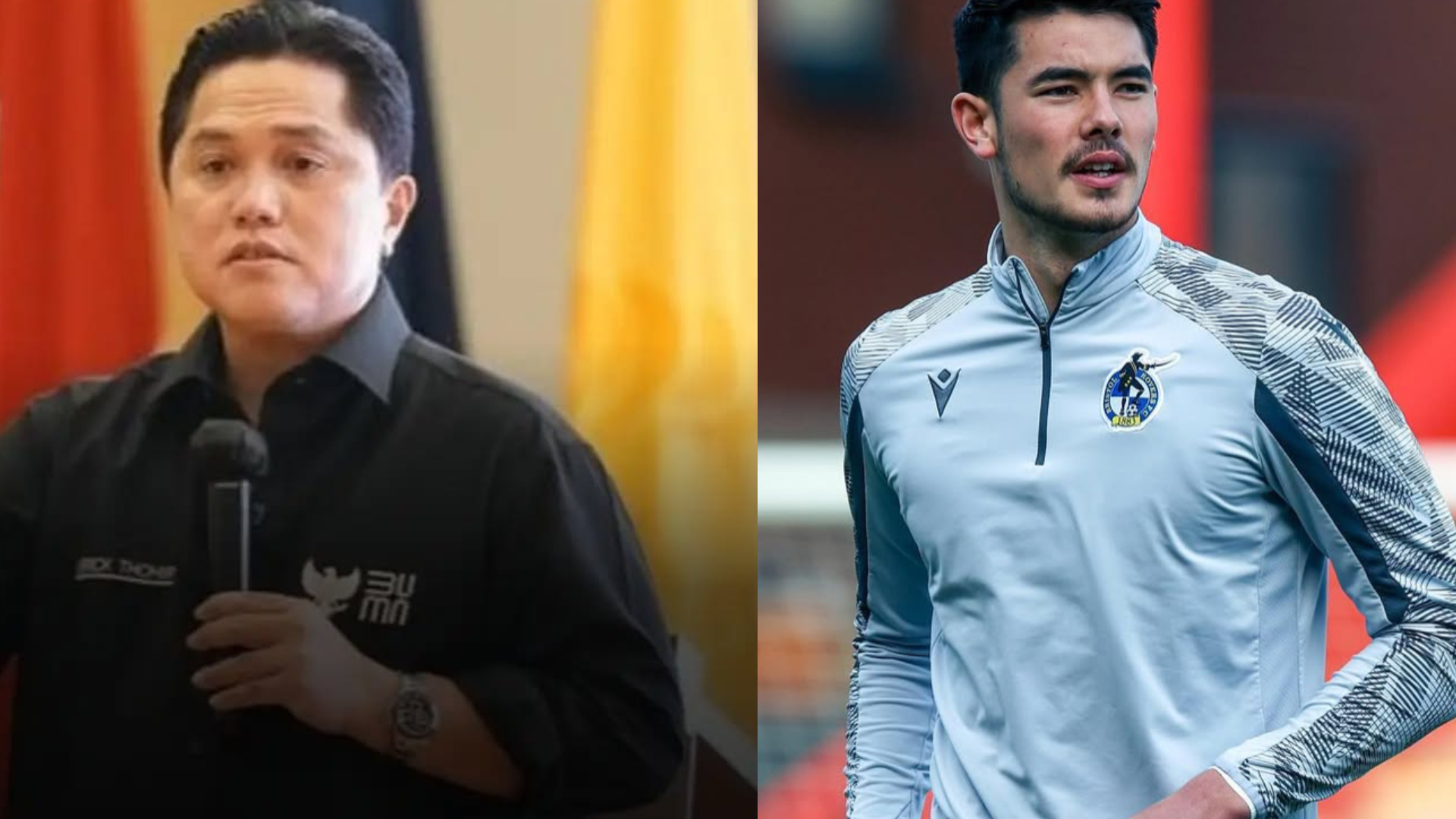 Erick Thohir dan Elkan Baggott