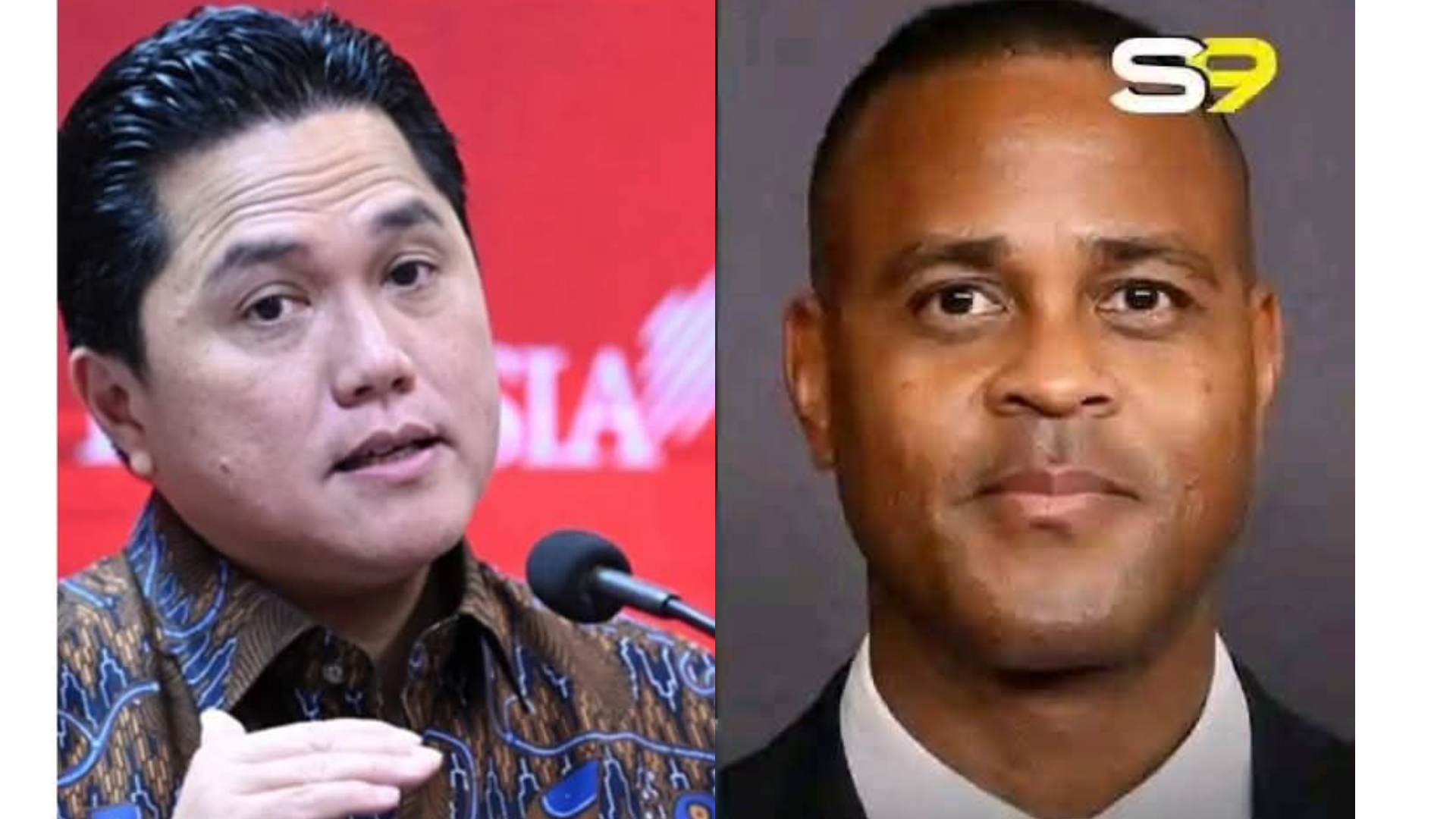 Erick Tohir dan Patrick Kluivert