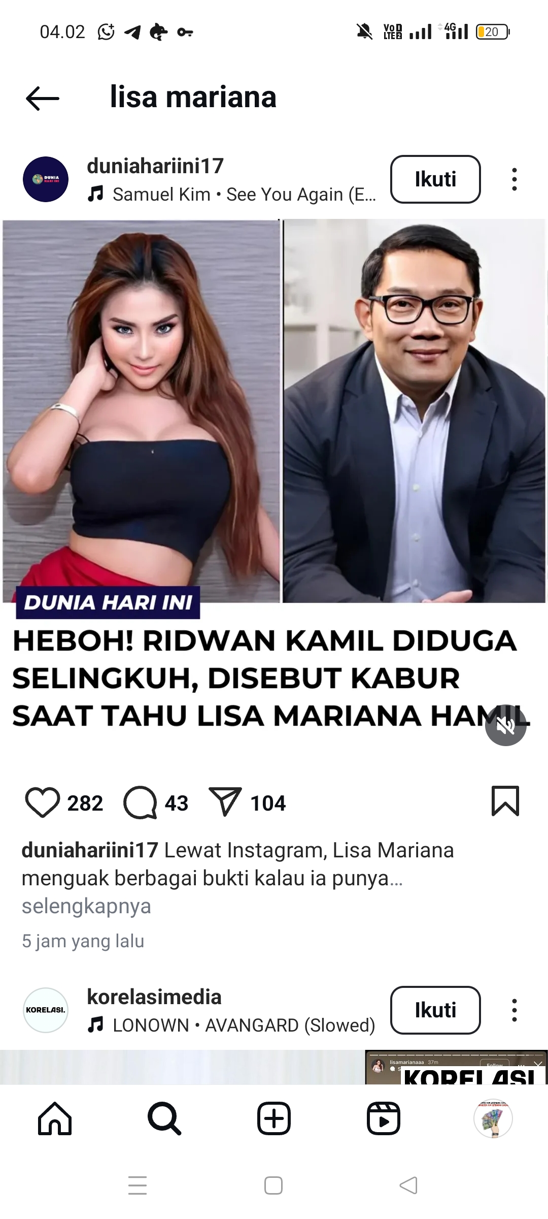 Ridwan Kamil dan Lisa Mariana