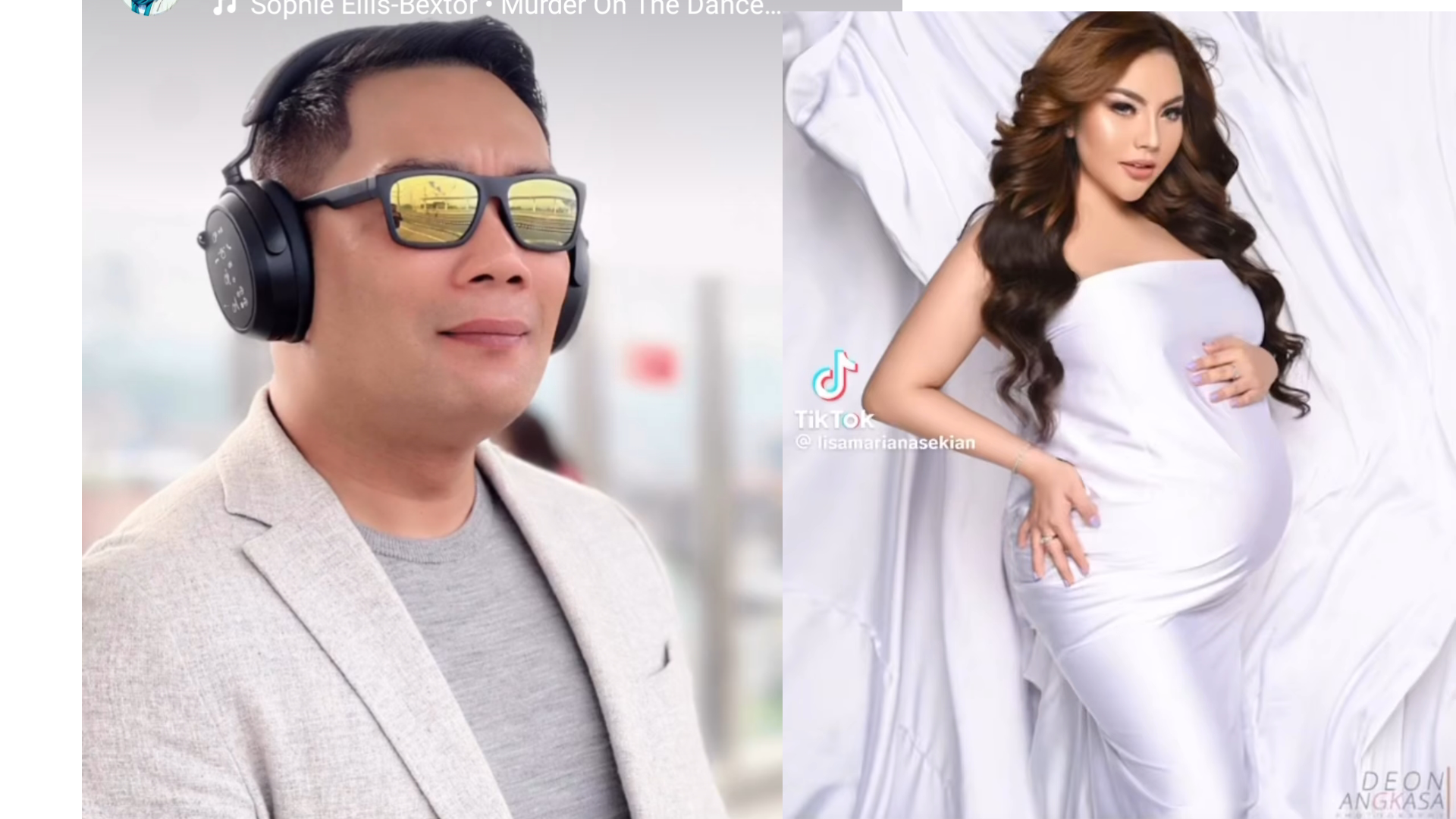 Ridwan Kamil dan Lisa Mariana yang diduga sebagai selingkuhannya