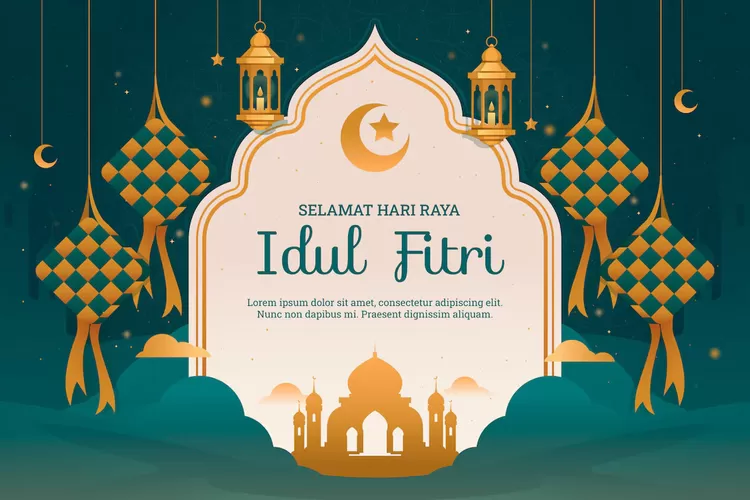 Ilustrasi baner Hari Raya Idul Fitri