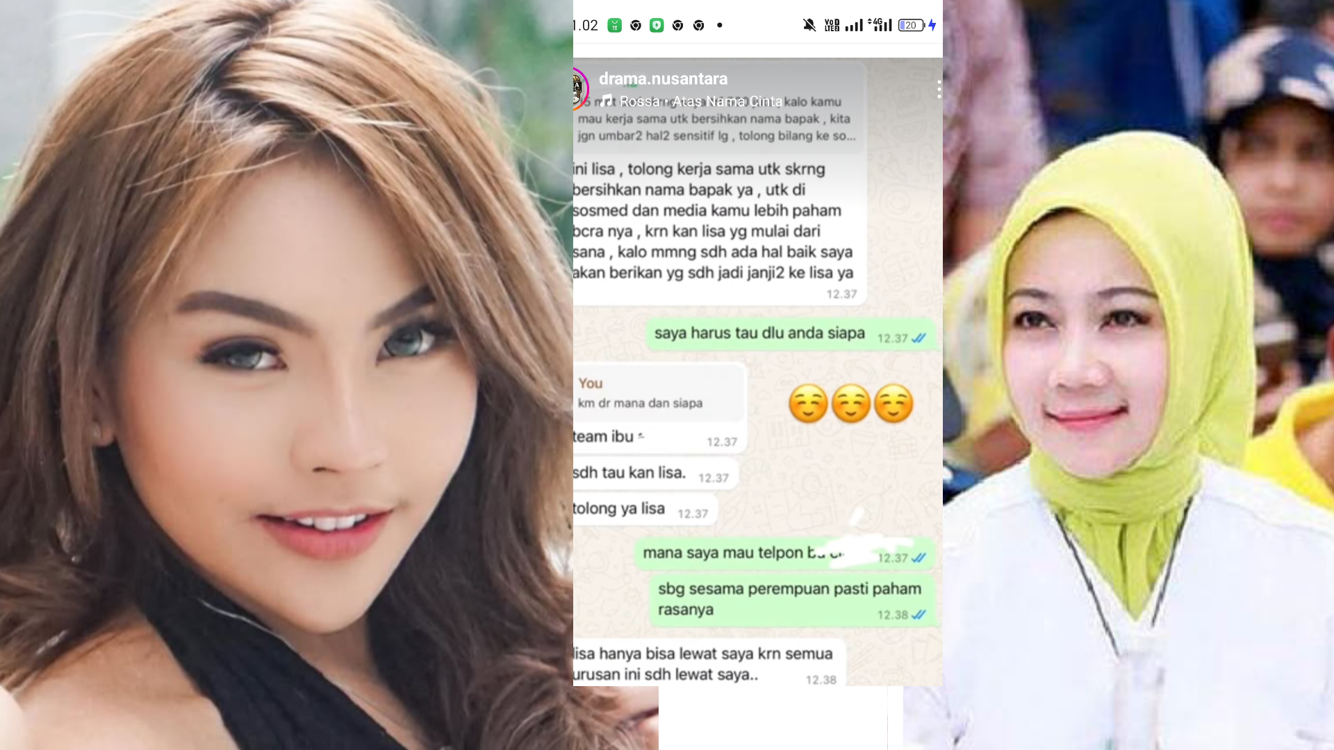 Isi chat ibu Cinta dan Lisa Mariana