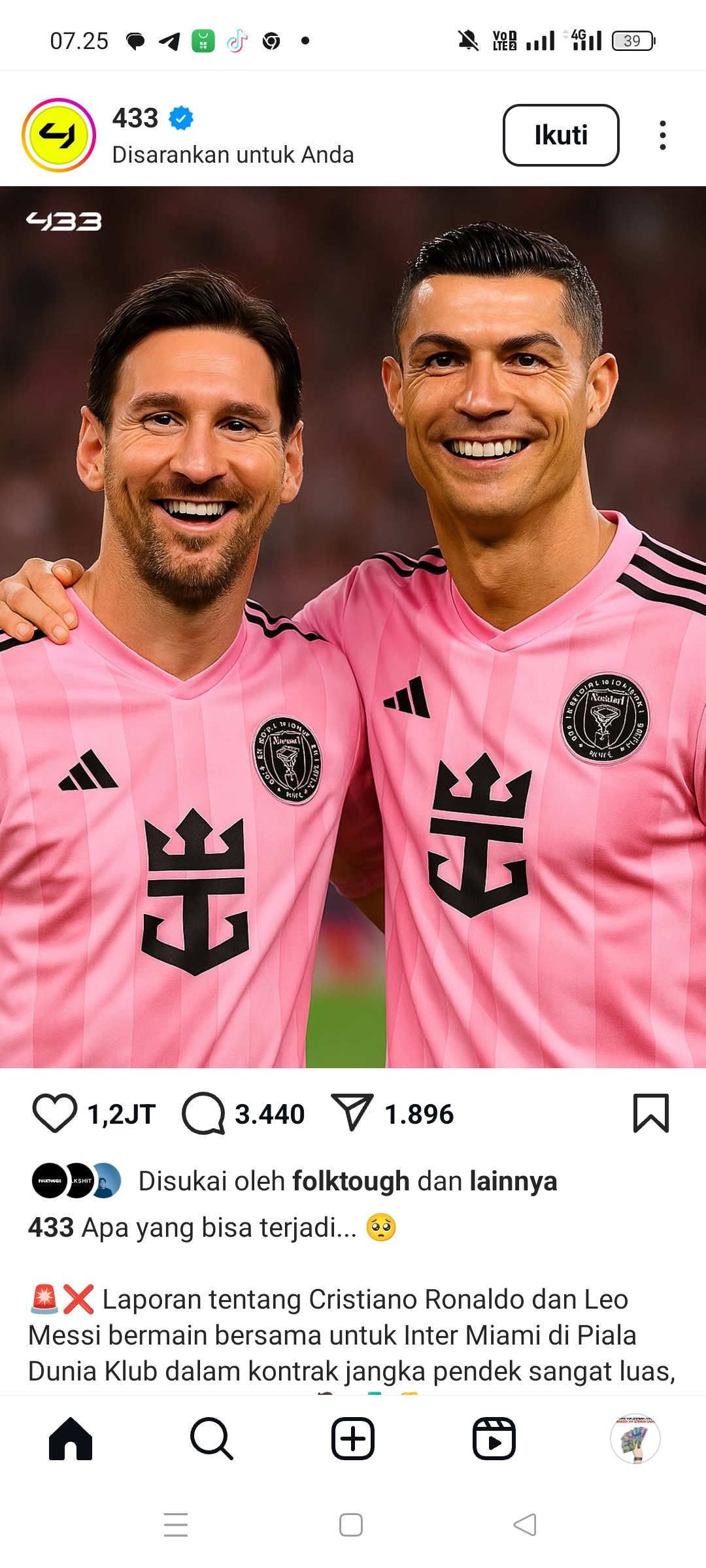 Lionel Messi dan Cristiano Ronaldo