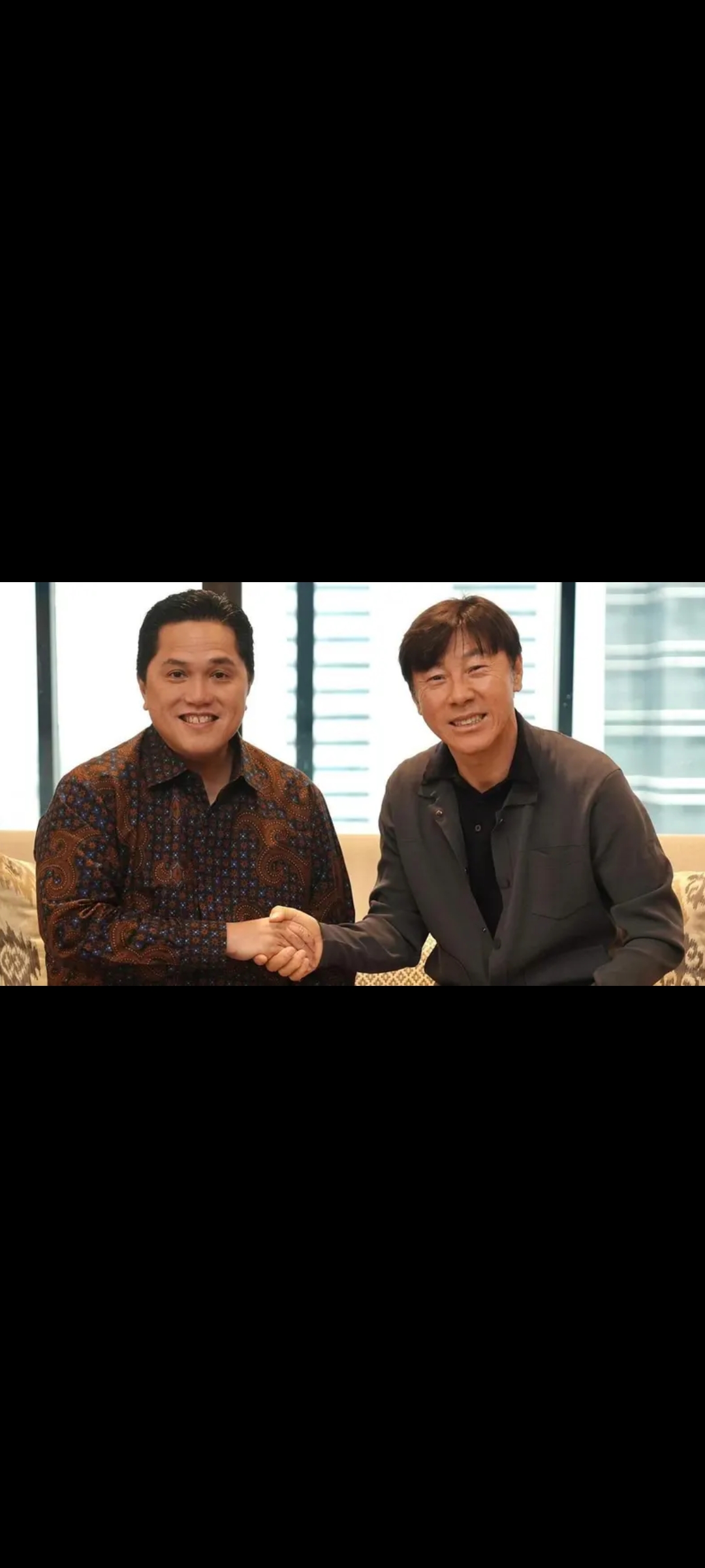 Erick Thohir dan Shin Tae Yong