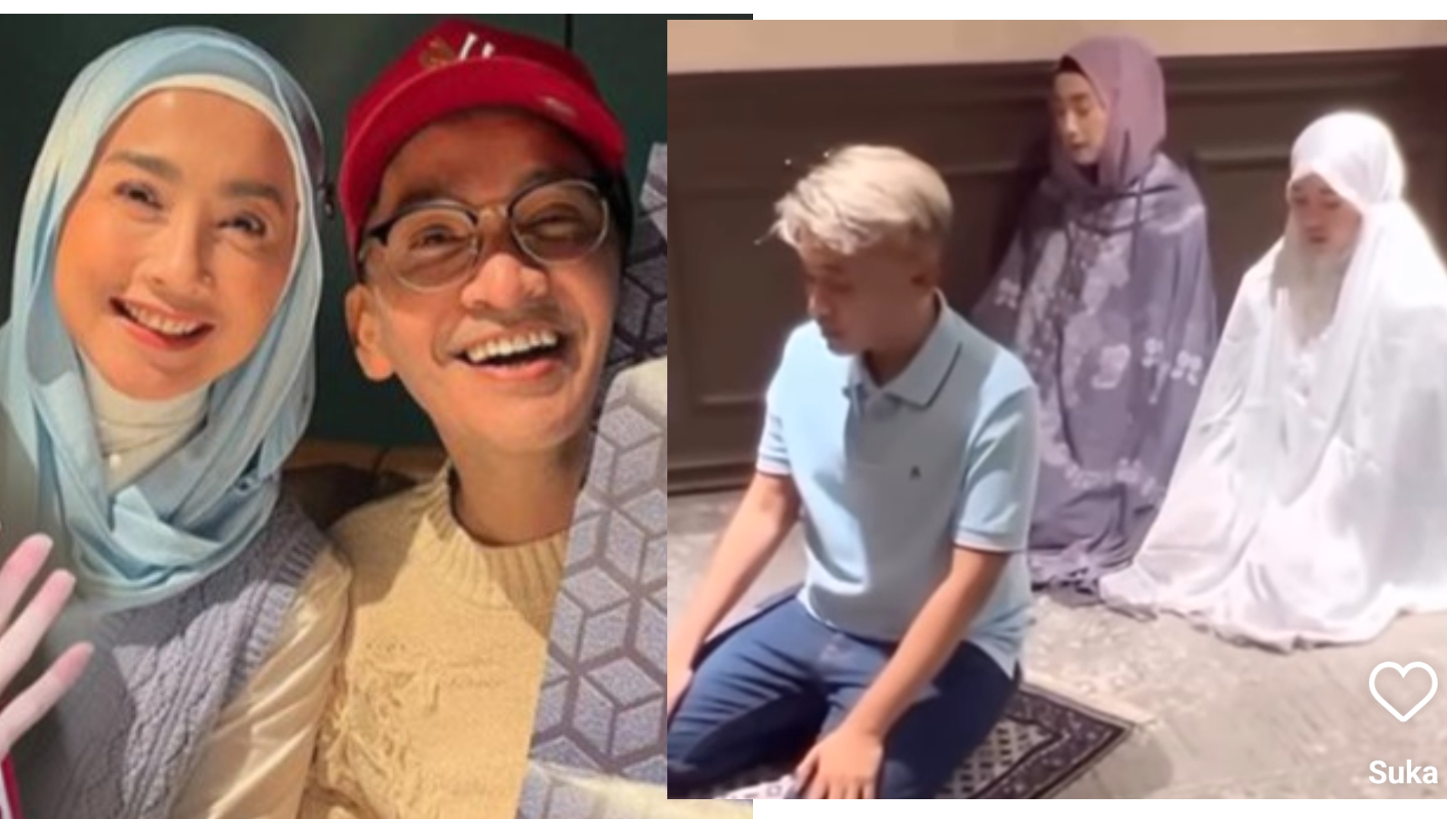 Ruben Onsu jadi imam solat Desy Ratnasari dan putrinya