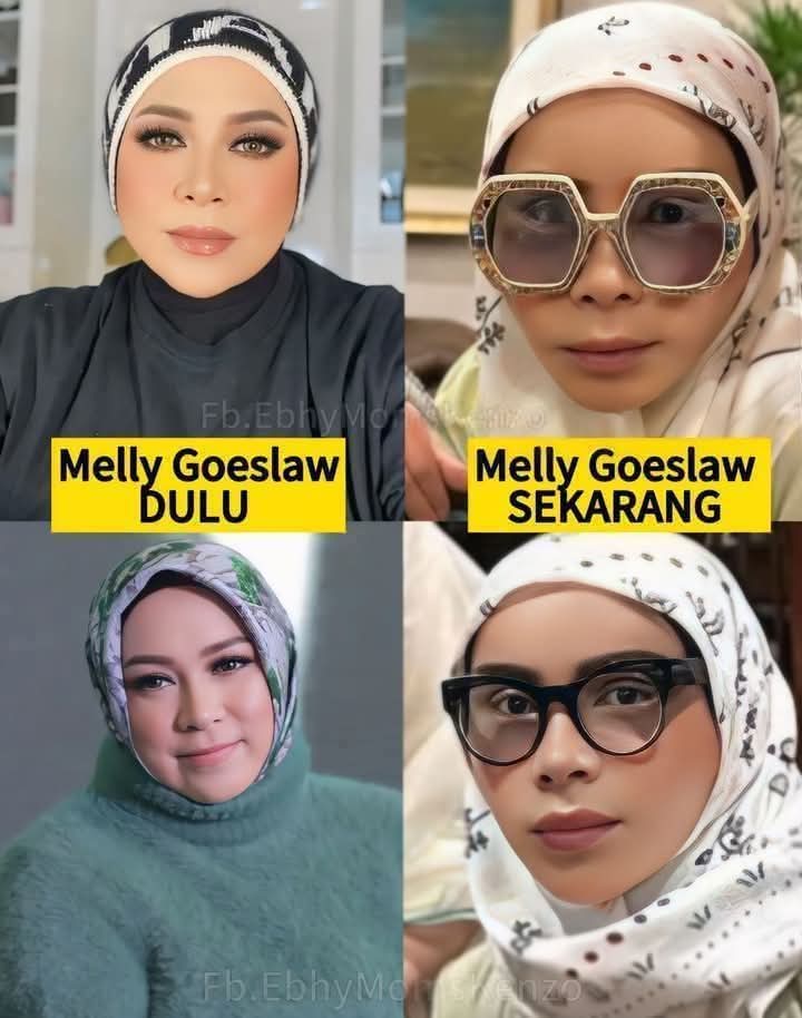 Melly Goeslow dulu dan Sekarang