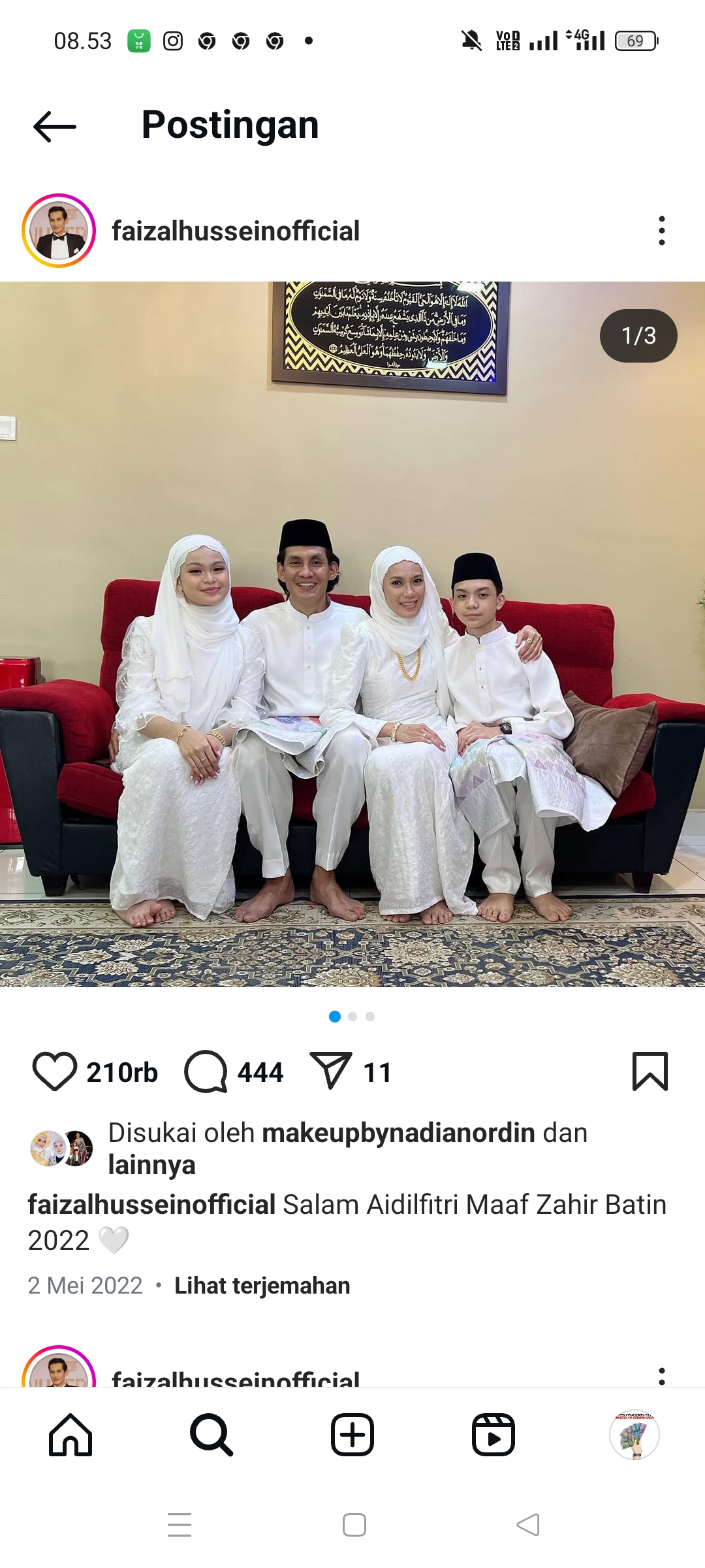 Keluarga bahagia Faizal Hussein