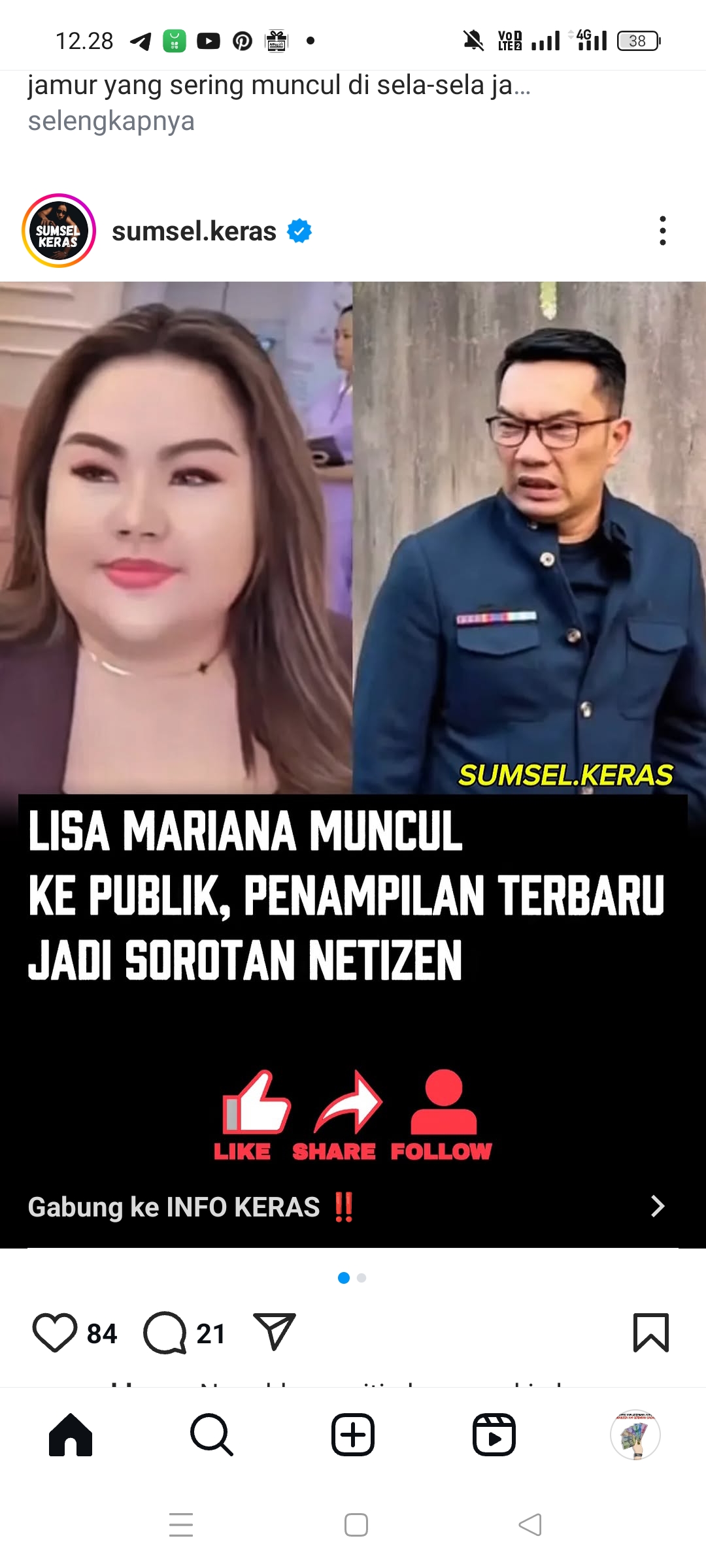 Lisa Mariana dan Ridwan Kamil