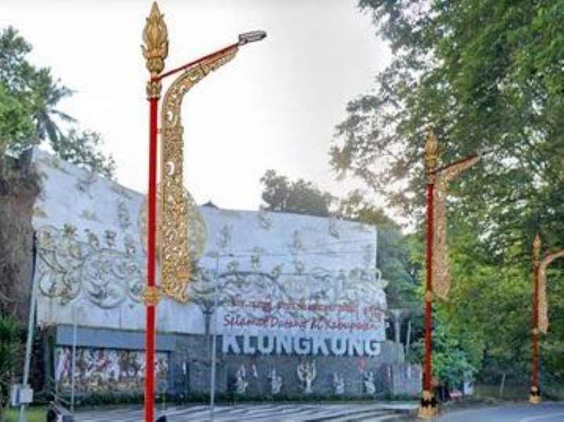 Keren! 66 LPJU Berukir Segera Percantik Jalan Raya Perbatasan Klungkung-Gianyar