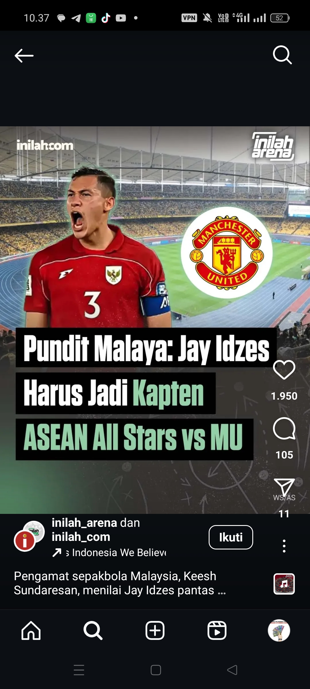 Jay Idzes disebut akan turut lawan MU di laga Uji Coba Asean All Stars
