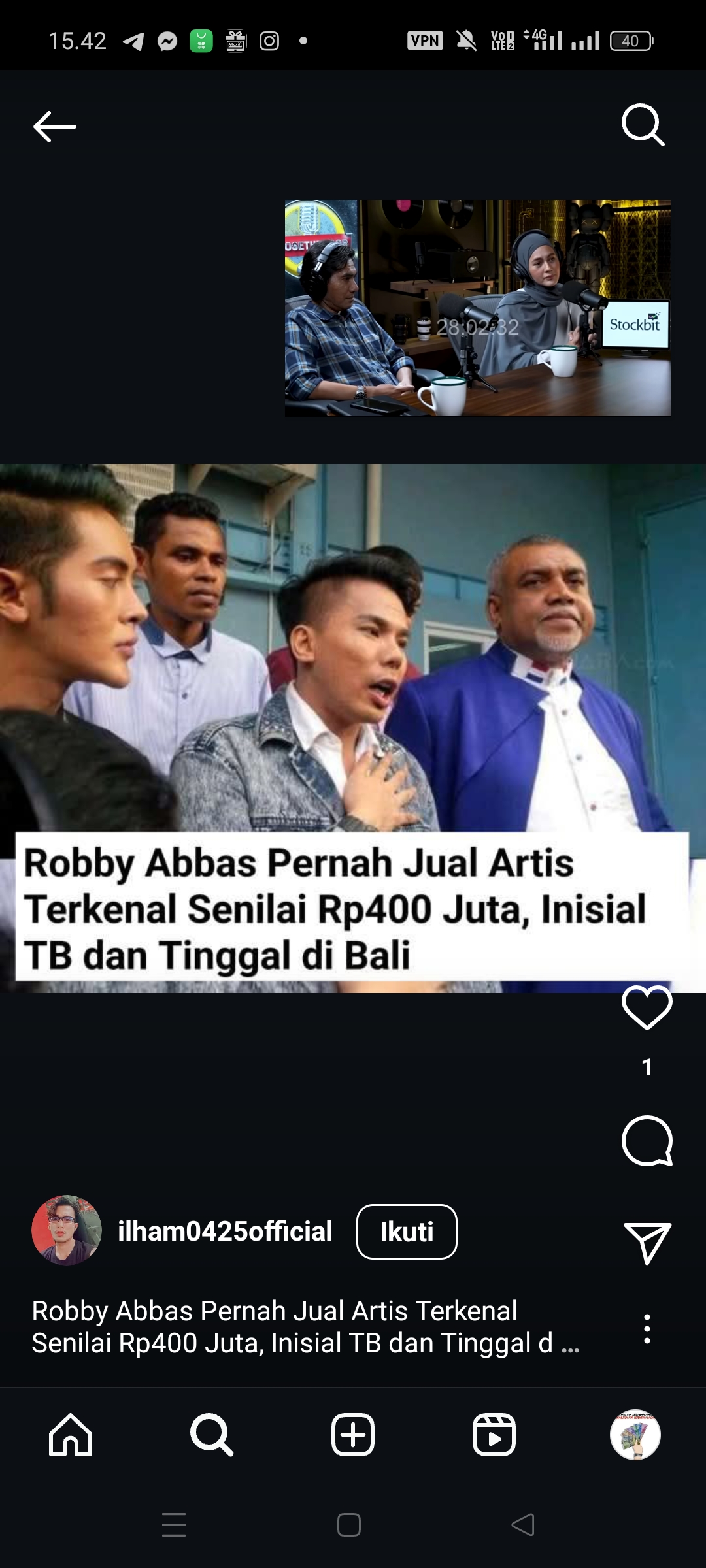 Robby Abbas membeberkan fakta artis open BO