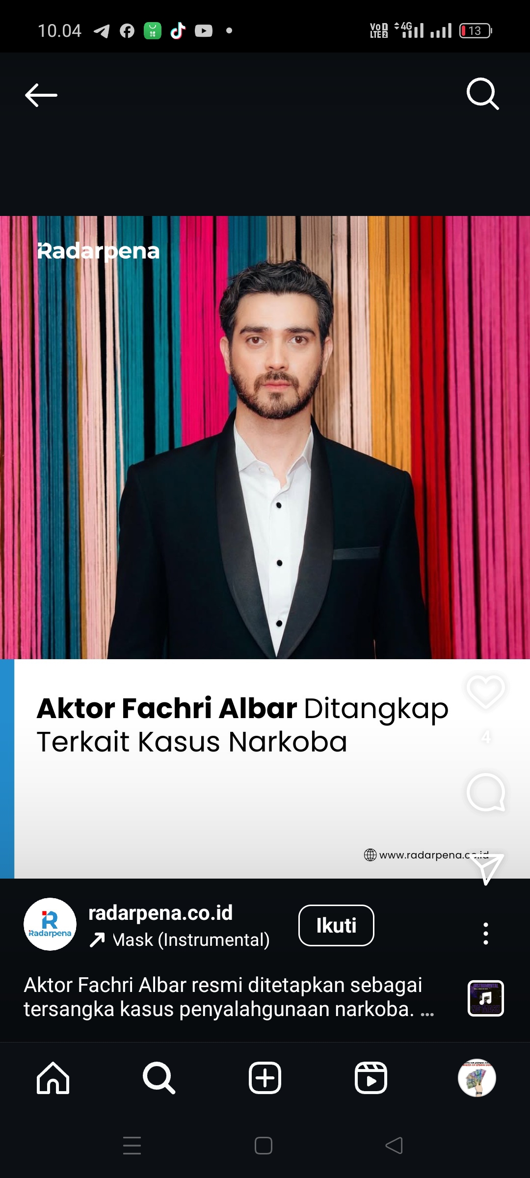 Fachri Albar kembali ditangkap