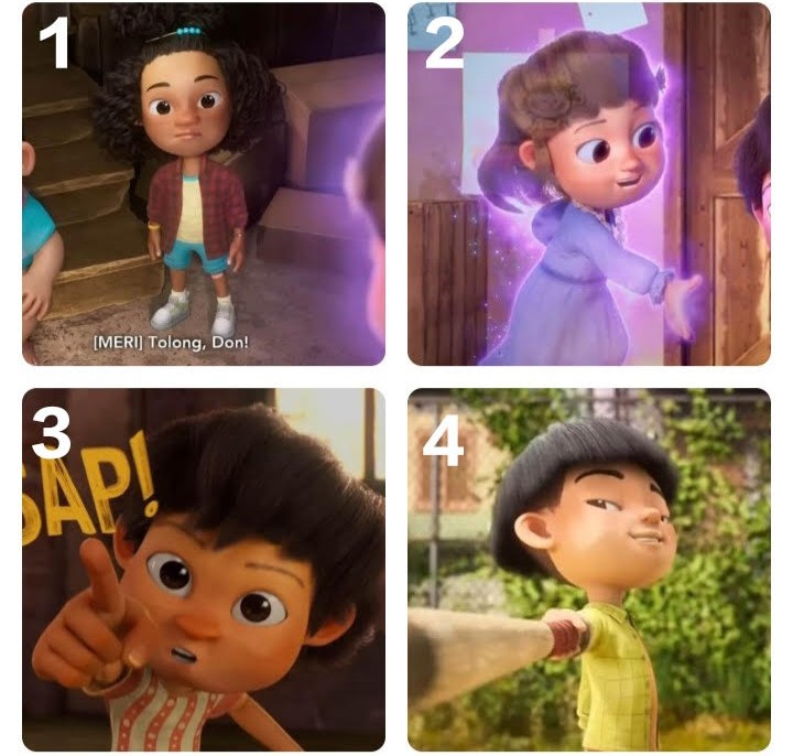SILAKAN PILIH: Dari gambar empat tokoh kartun Jumbo di atas, mana yang jadi favorit Anda? Silakan pilih. Berikut hasil dari yang Anda pilih.(ist)