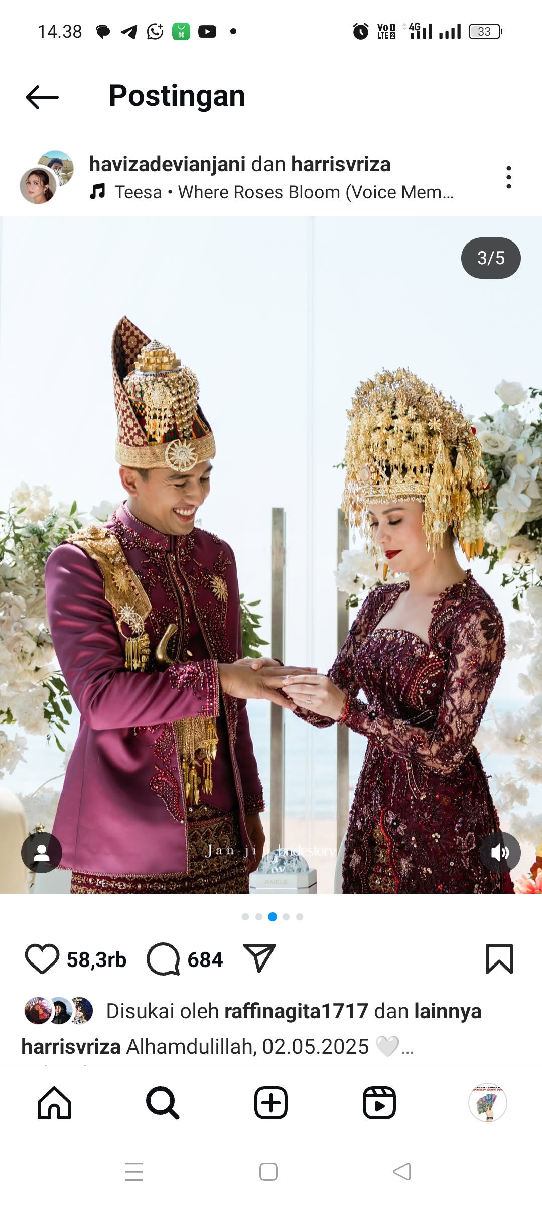 Harris Vriza dan Haviza Devi Anjani
