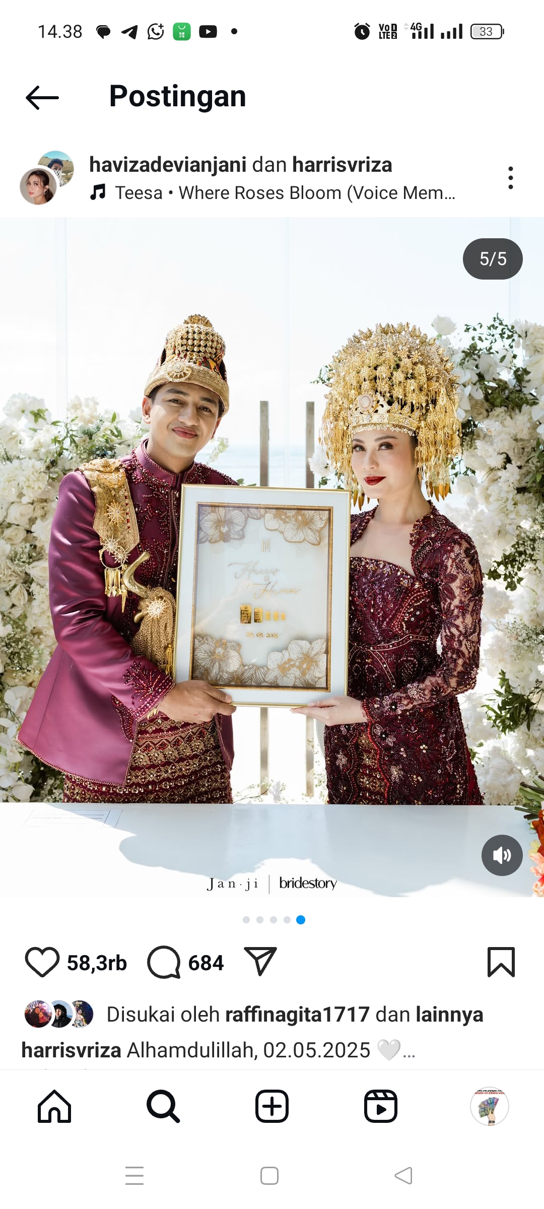 Harris Vriza dan Haviza Devi Anjani