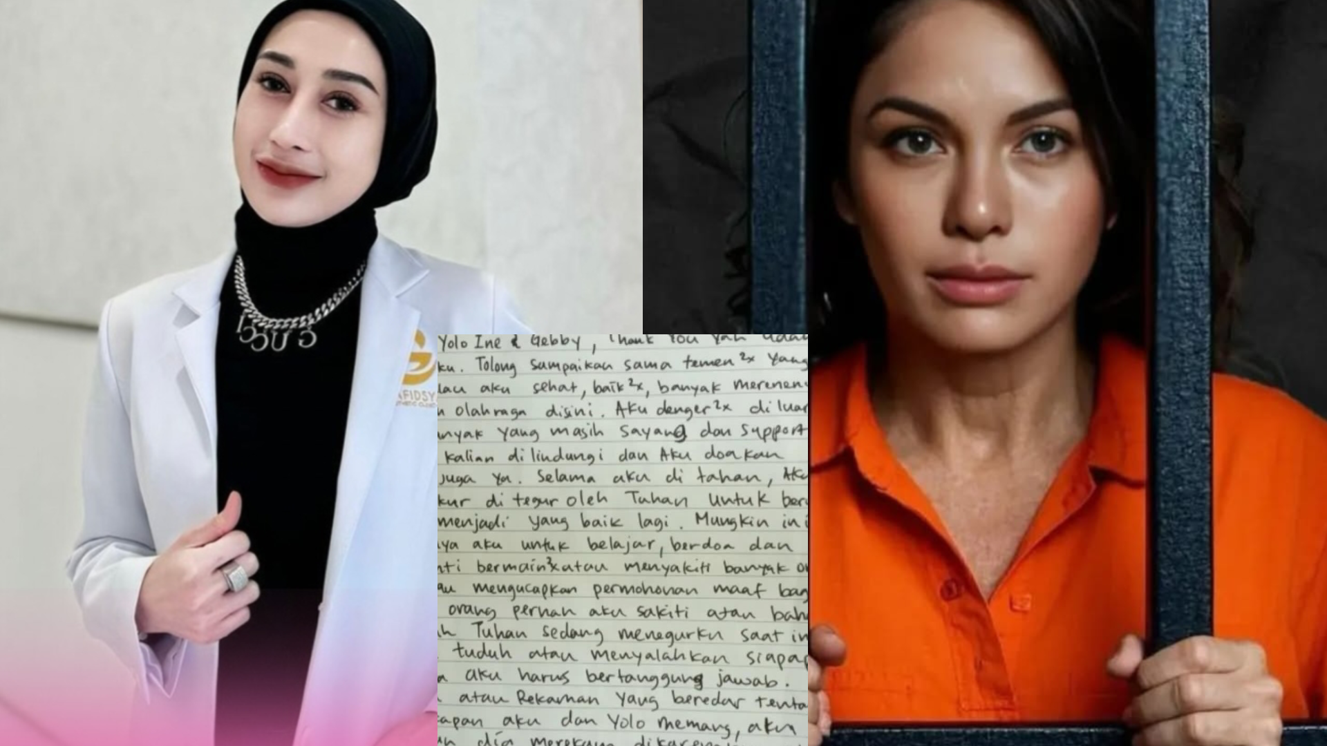 Nikita Mirzani mengirim surat cinta dari dalam sel