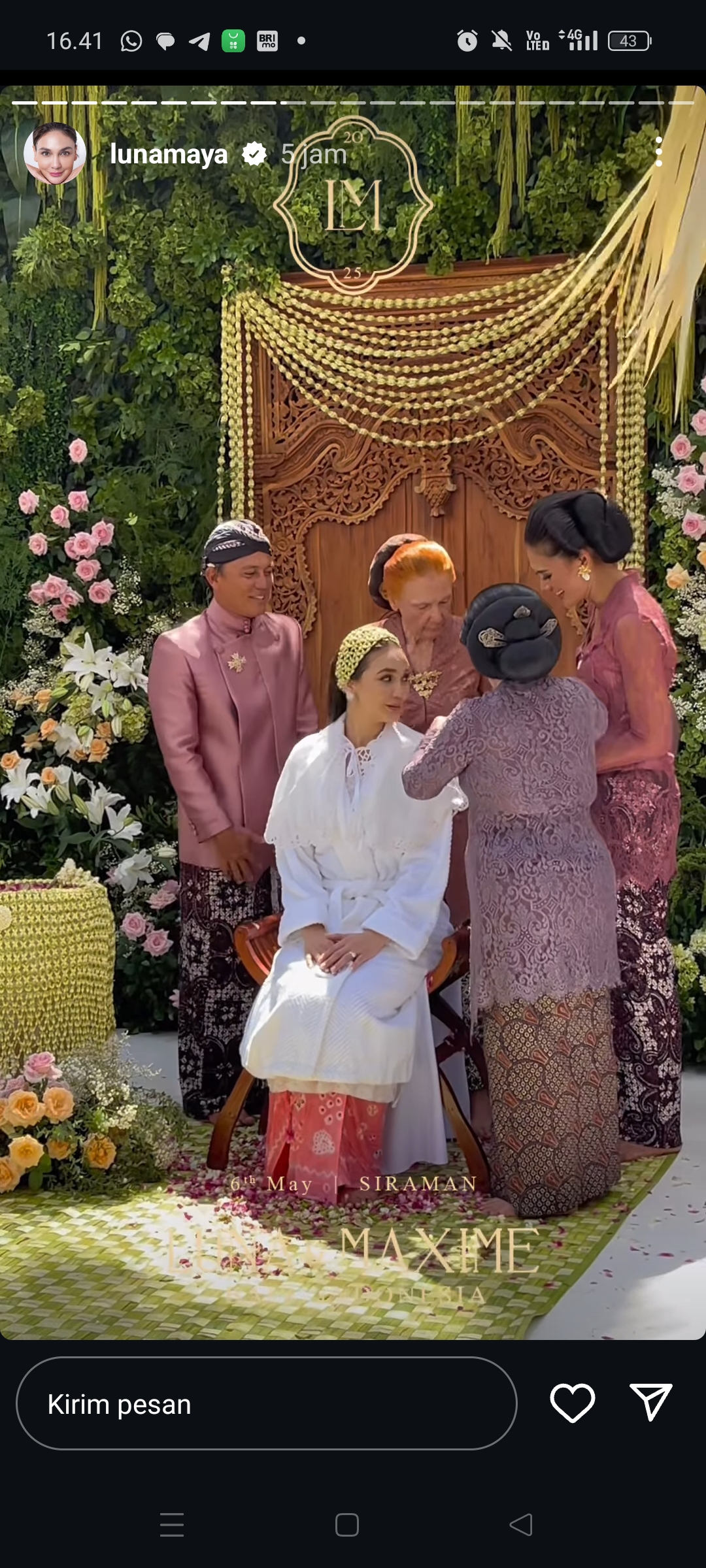 Luna Maya proses siraman