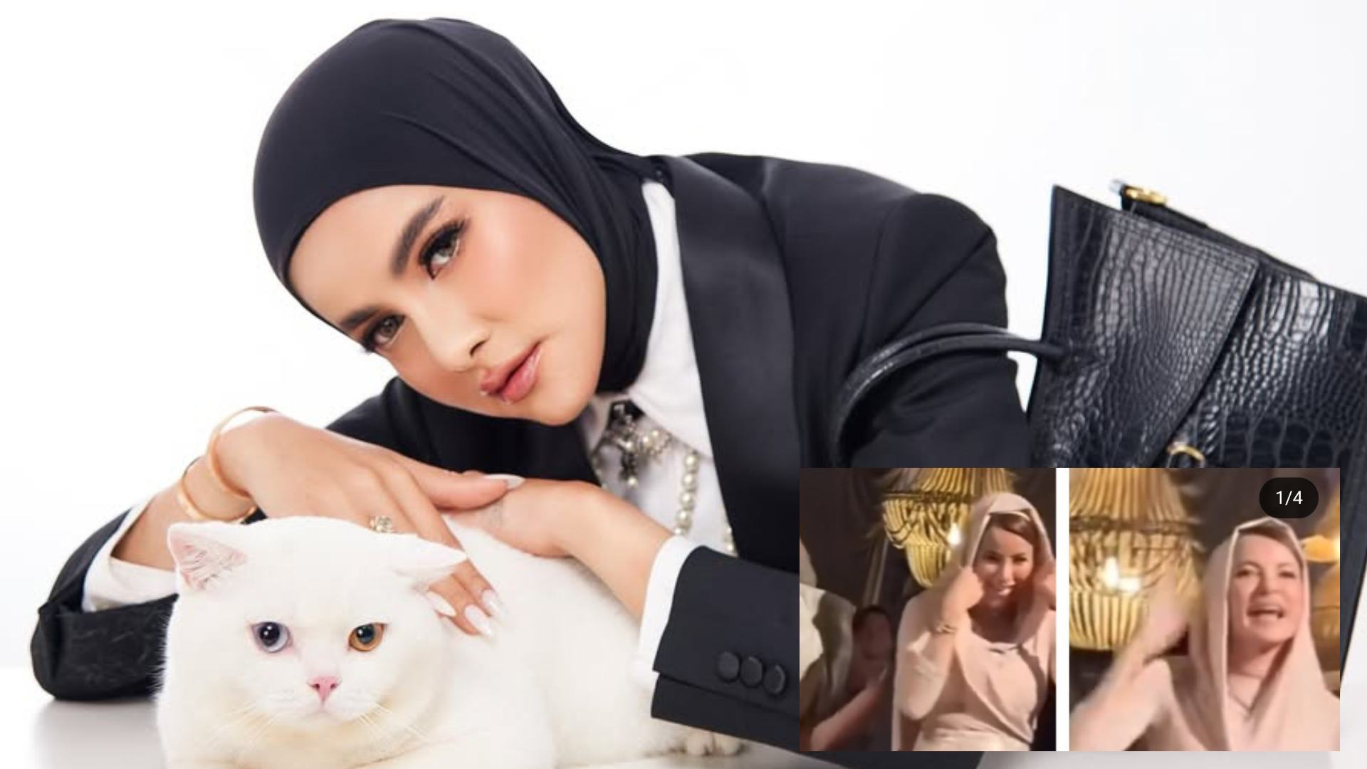 Olla Ramlan dengan dress ketat hadiri acara resepsi Luna Maya