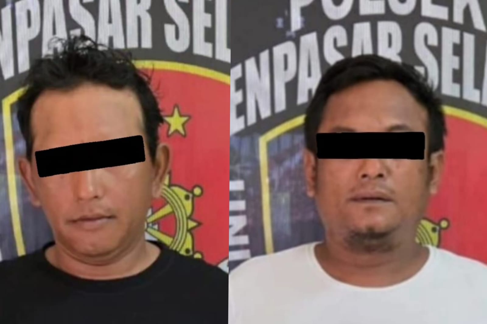 DITAHAN: : Dua pria, DP alias Dedi, dan AH alias Hari diamankan Polisi karena curi seng