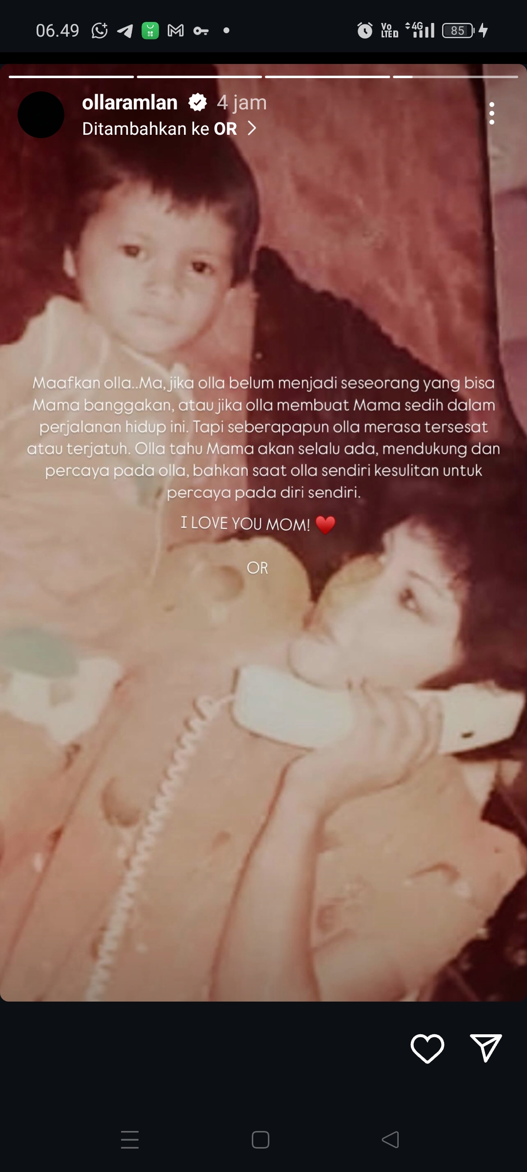 Olla Ramlan dan sang ibu