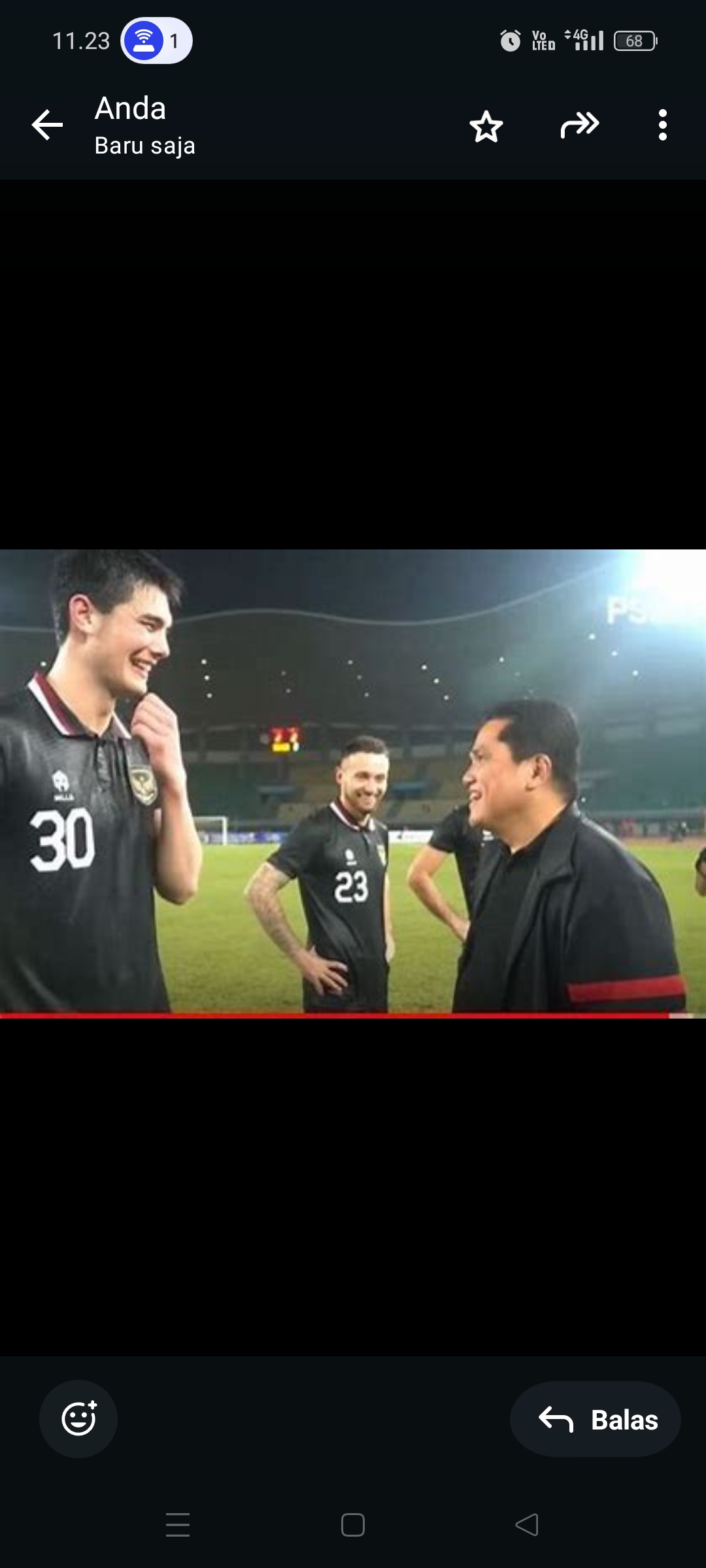 Elkan Baggott dan Erick Thohir